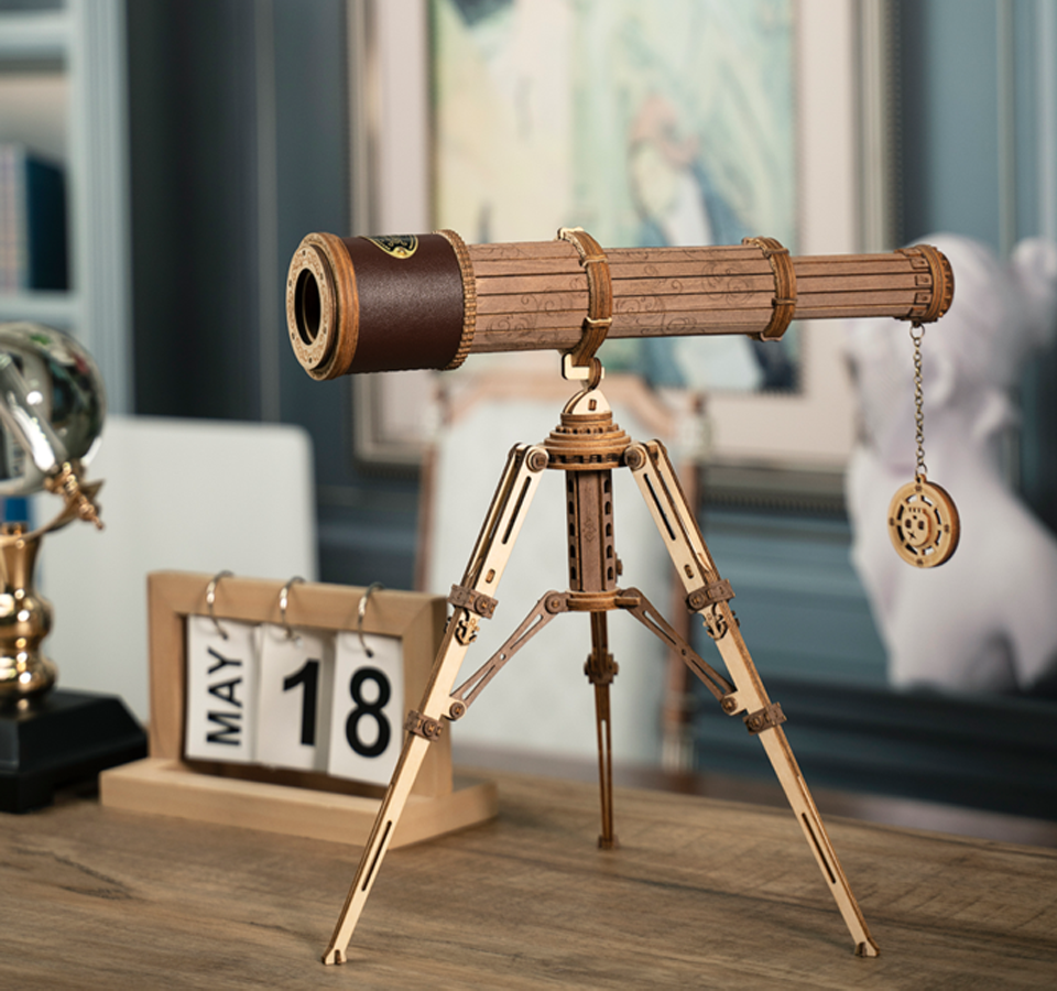 Monocular telescope Mechanical wooden puzzle Robotime