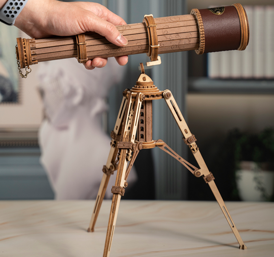 Monocular telescope Mechanical wooden puzzle Robotime