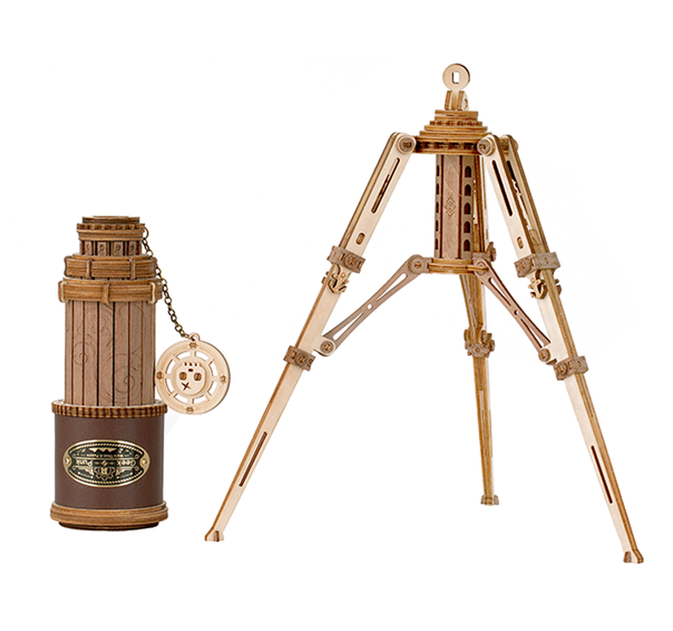 Monocular telescope Mechanical wooden puzzle Robotime