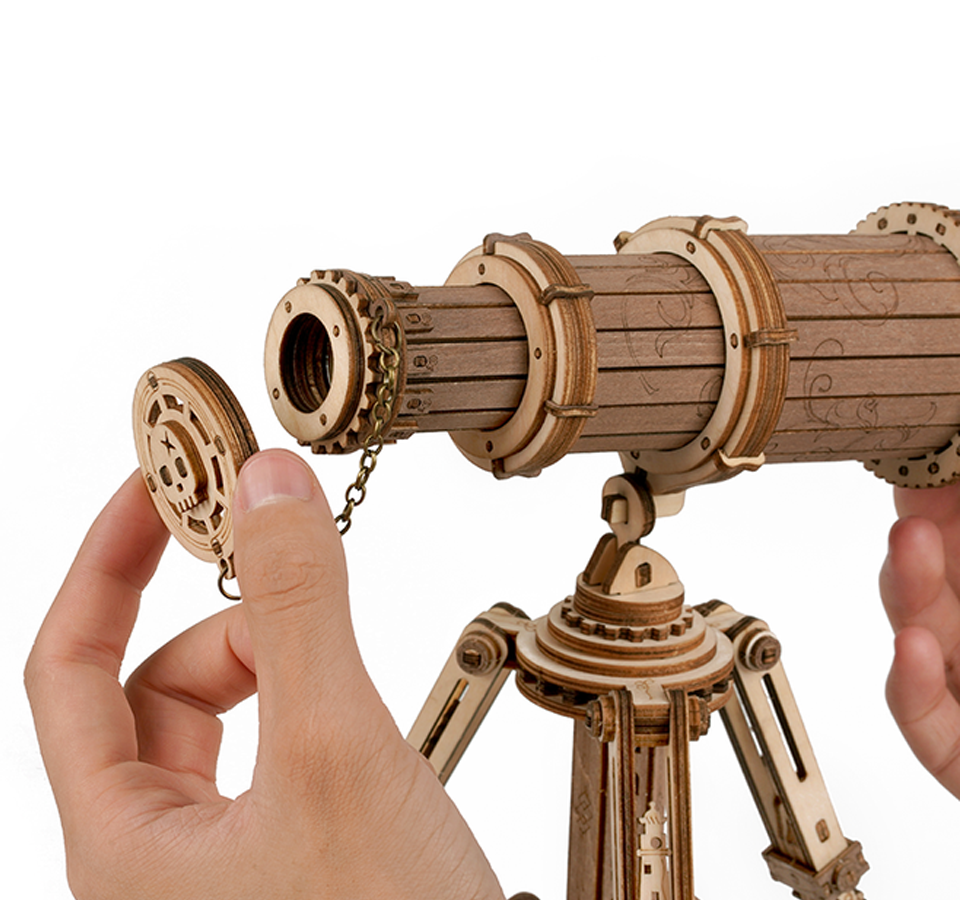 Monocular telescope Mechanical wooden puzzle Robotime