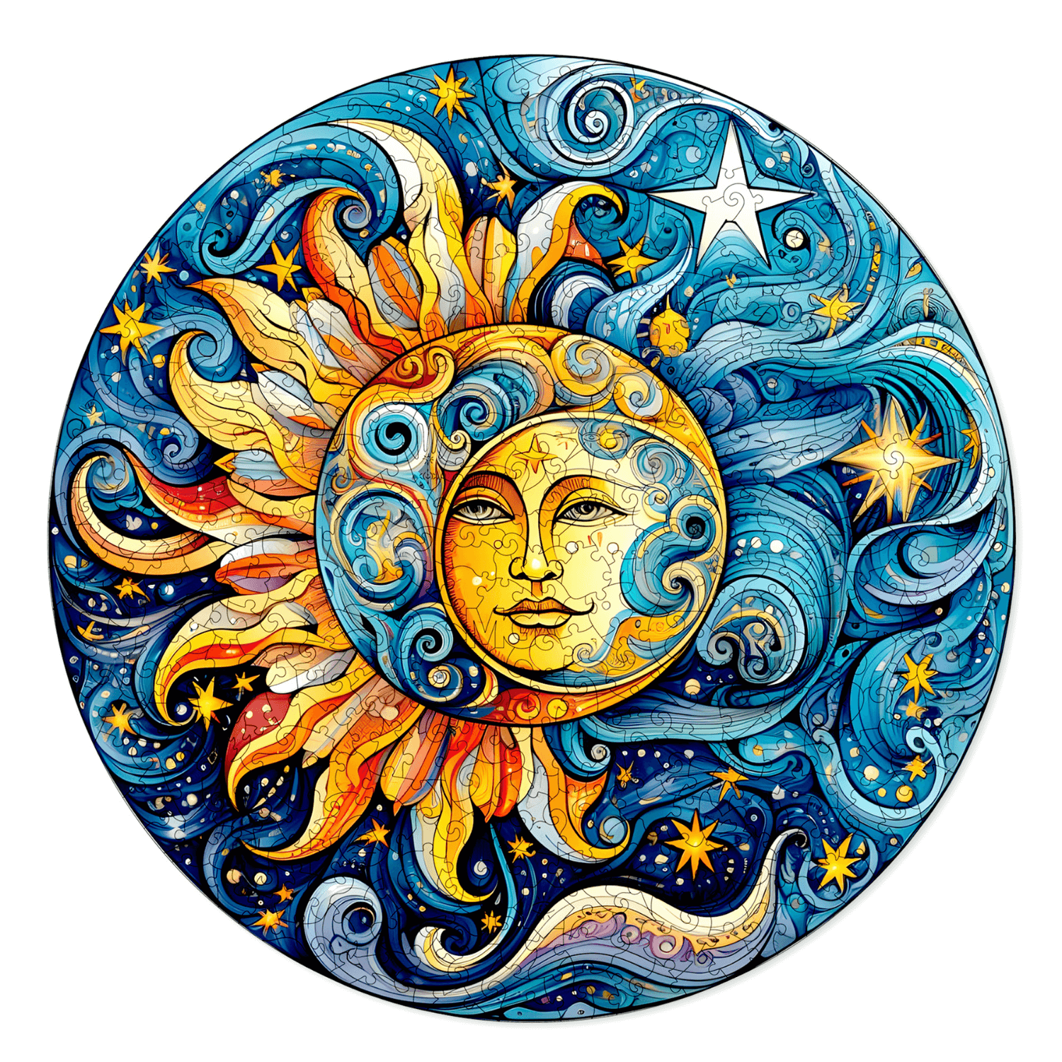 Sonne und Mond | Mandala Holzpuzzle MagicHolz