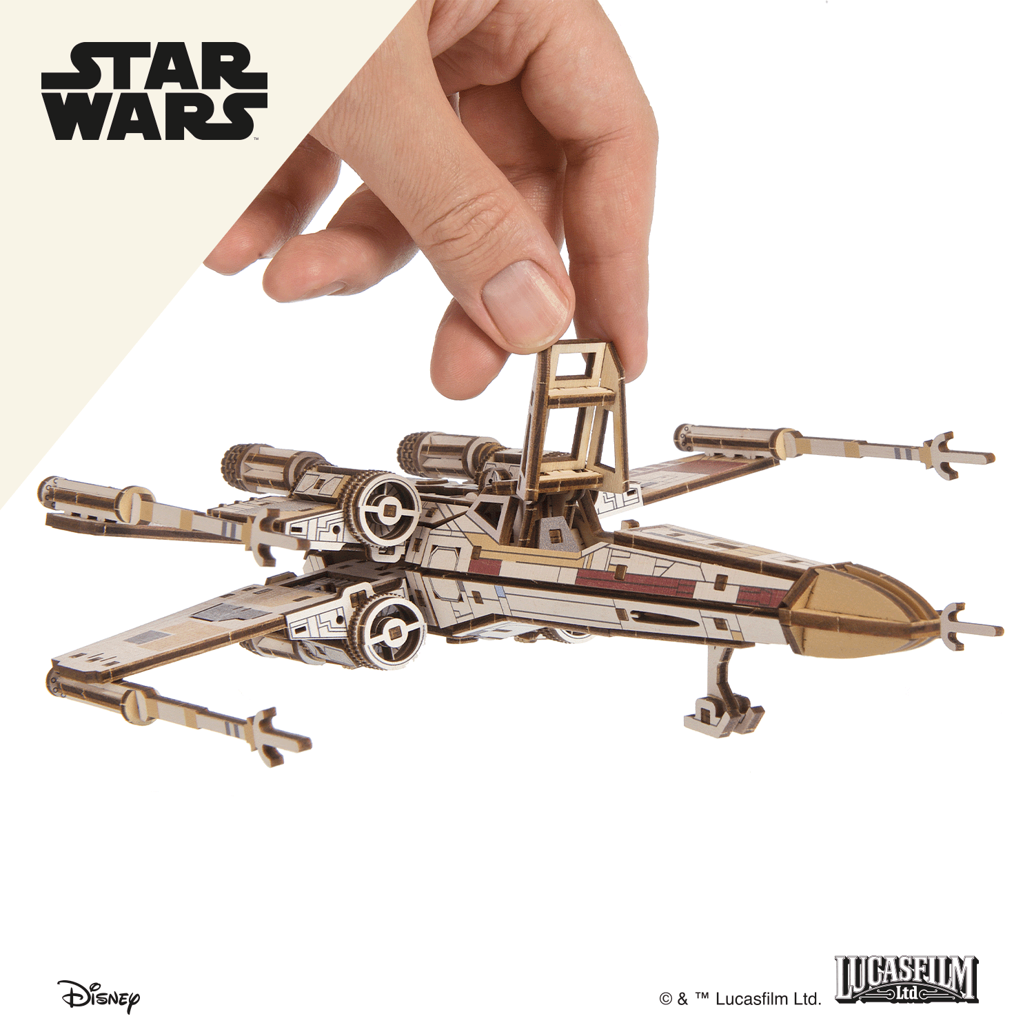 Star Wars® - Luke Skywalker's X-Wing Starfighter Mechanisches Holzpuzzle Ugears