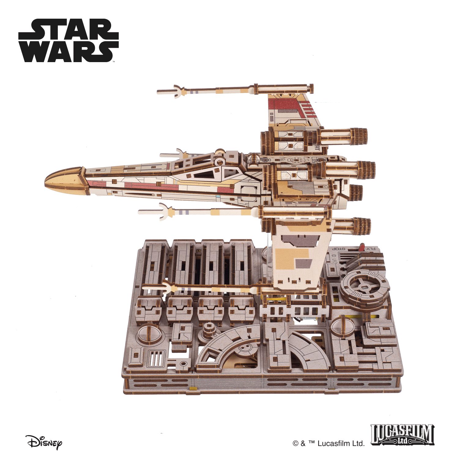 Star Wars® - Luke Skywalker's X-Wing Starfighter Mechanisches Holzpuzzle Ugears