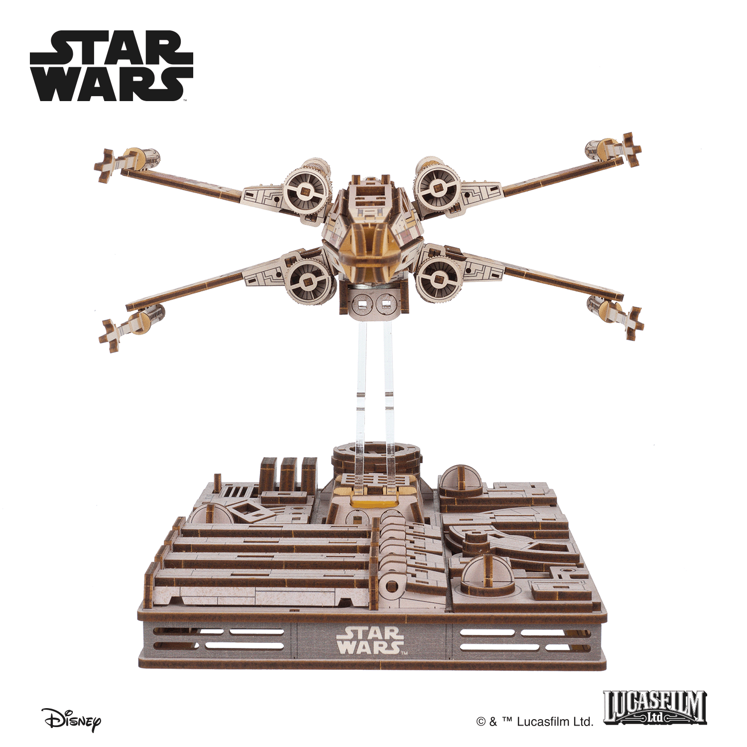Star Wars® - Luke Skywalker's X-Wing Starfighter Mechanisches Holzpuzzle Ugears