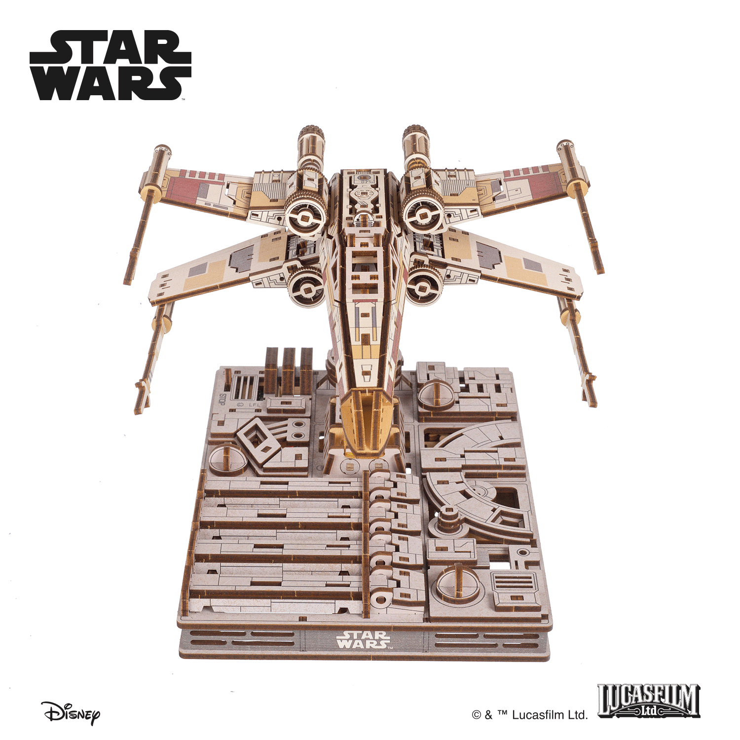 Star Wars® - Luke Skywalker's X-Wing Starfighter Mechanisches Holzpuzzle Ugears