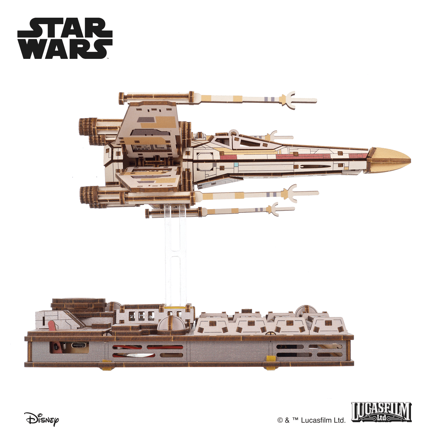 Star Wars® - Luke Skywalker's X-Wing Starfighter Mechanisches Holzpuzzle Ugears