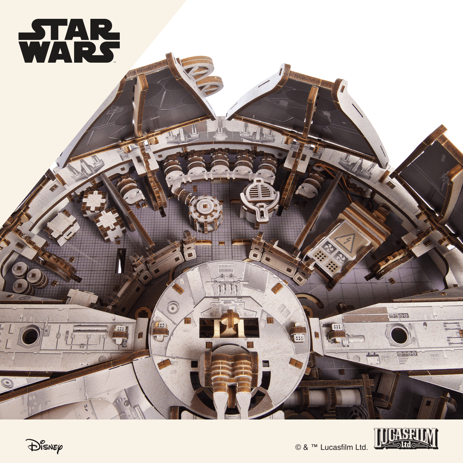 Star Wars® - Millennium Falcon Mechanisches Holzpuzzle Ugears