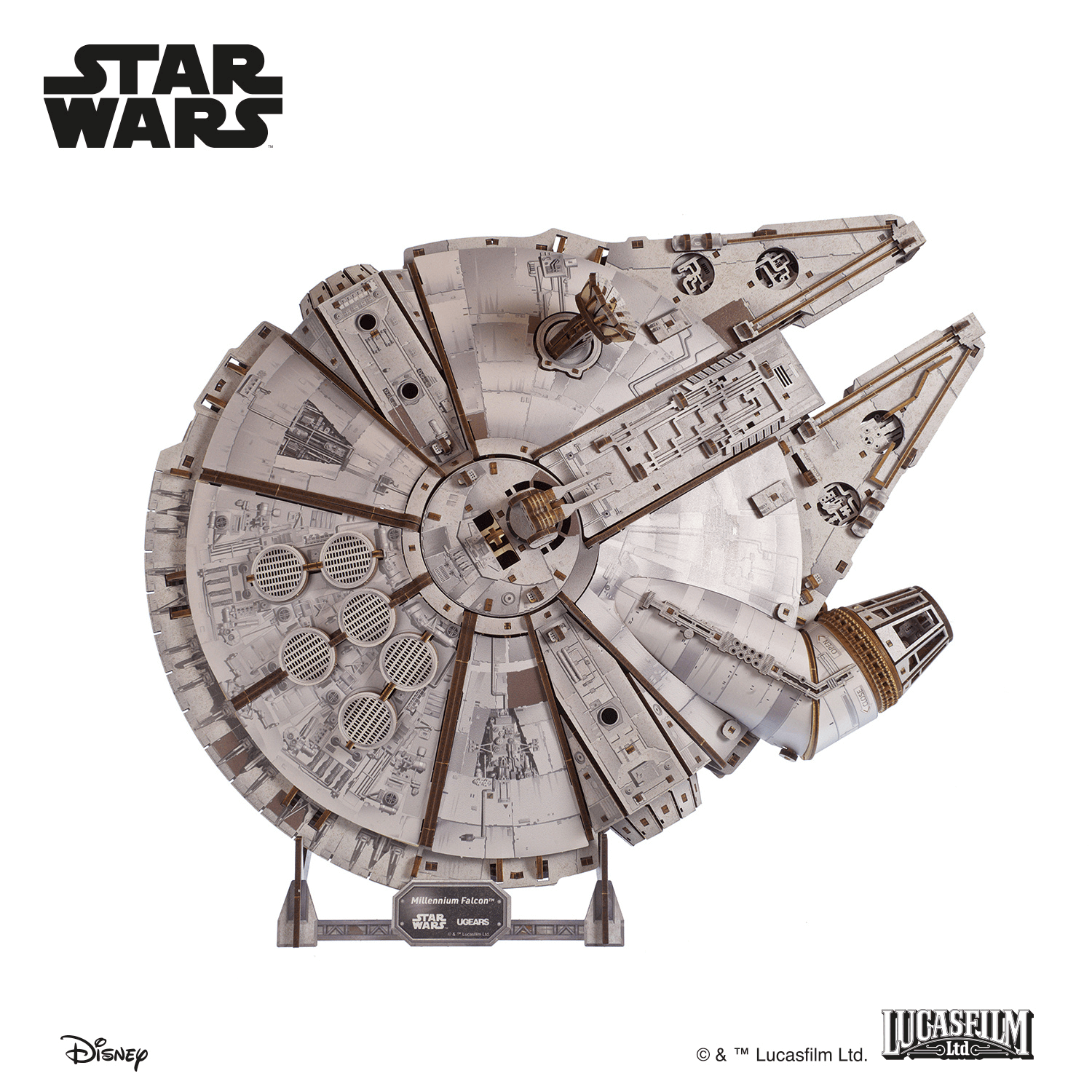 Star Wars® - Millennium Falcon Mechanisches Holzpuzzle Ugears