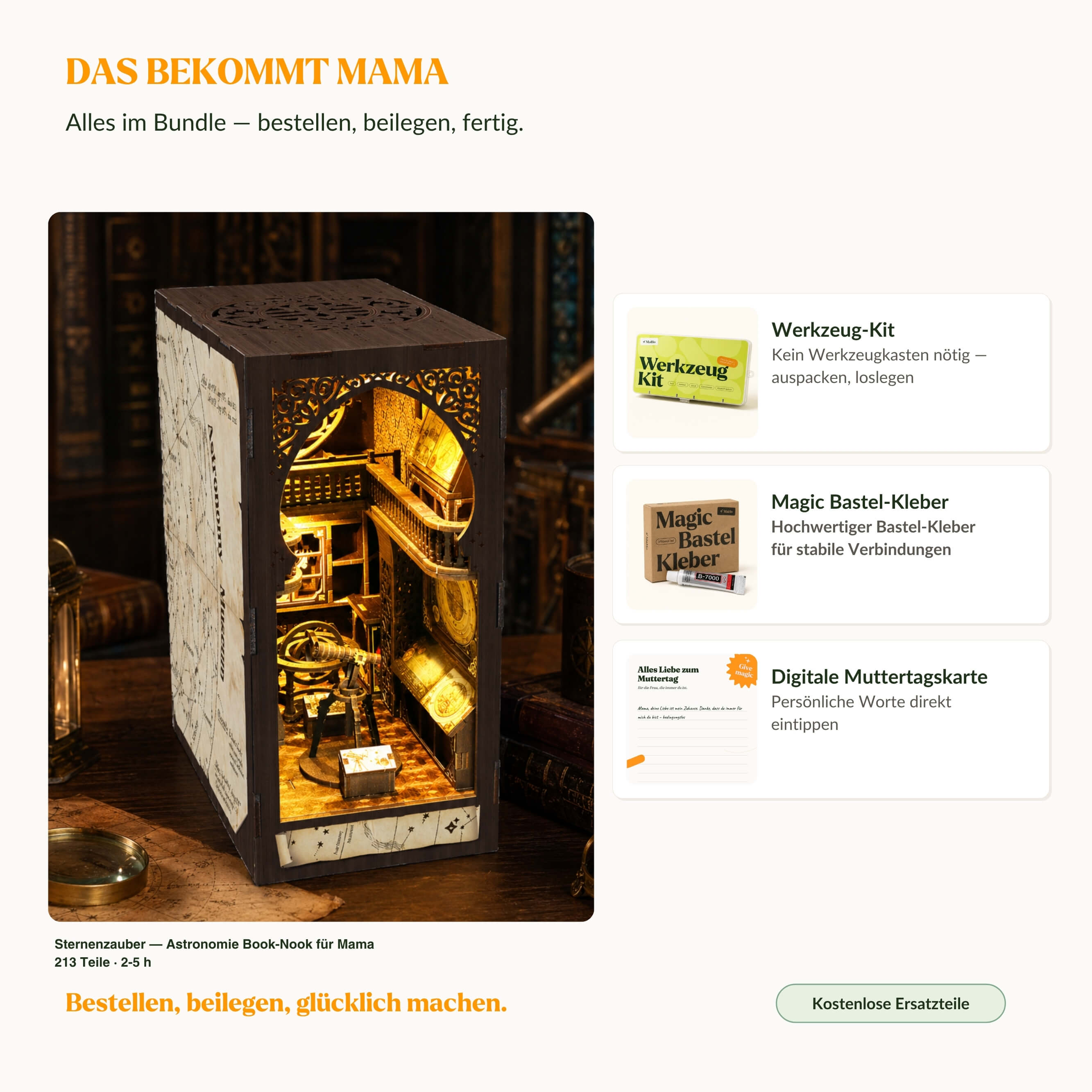 Sternenzauber — Astronomie Book-Nook für Mama Book Nook MagicHolz