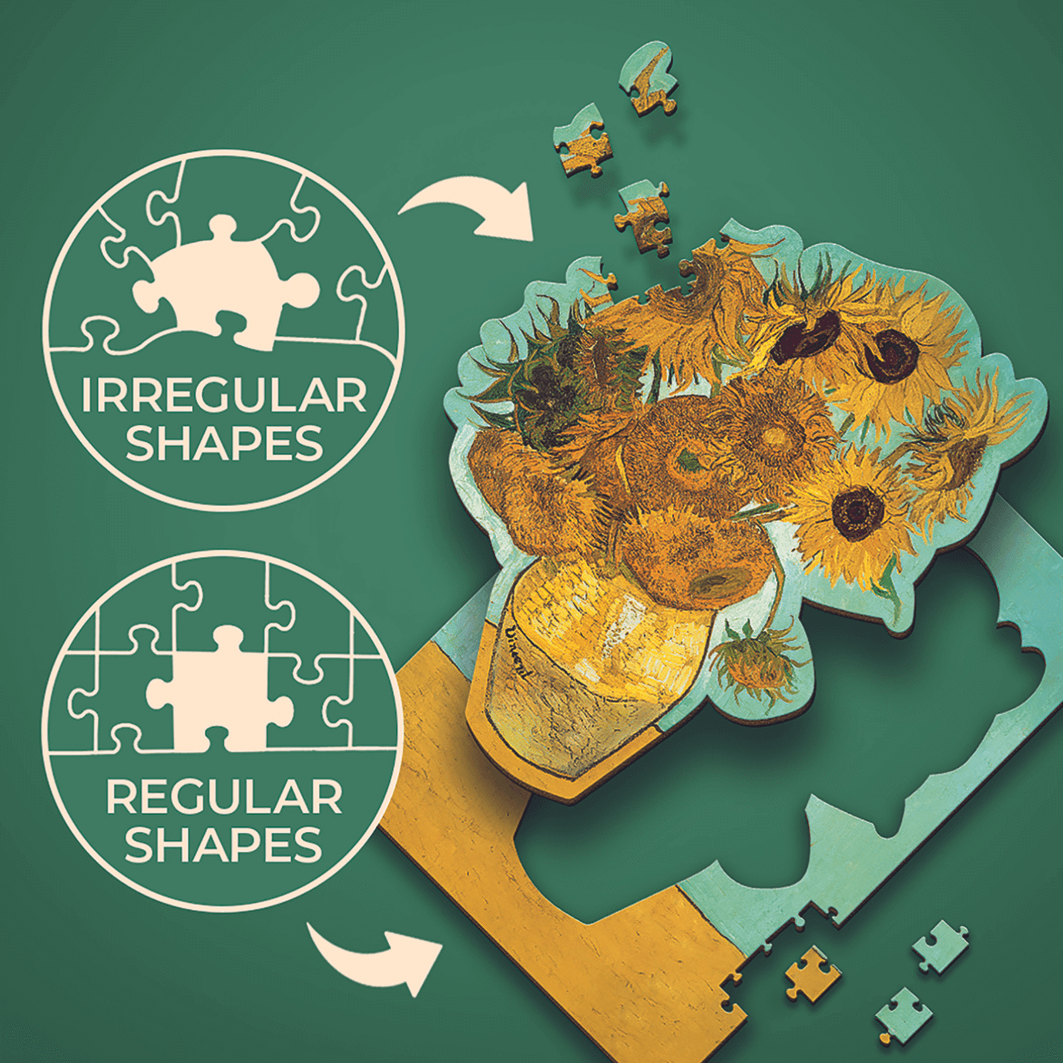 Sonnenblumen / Vincent van Gogh | Holz Puzzle 200-Holzpuzzle-TREFL--