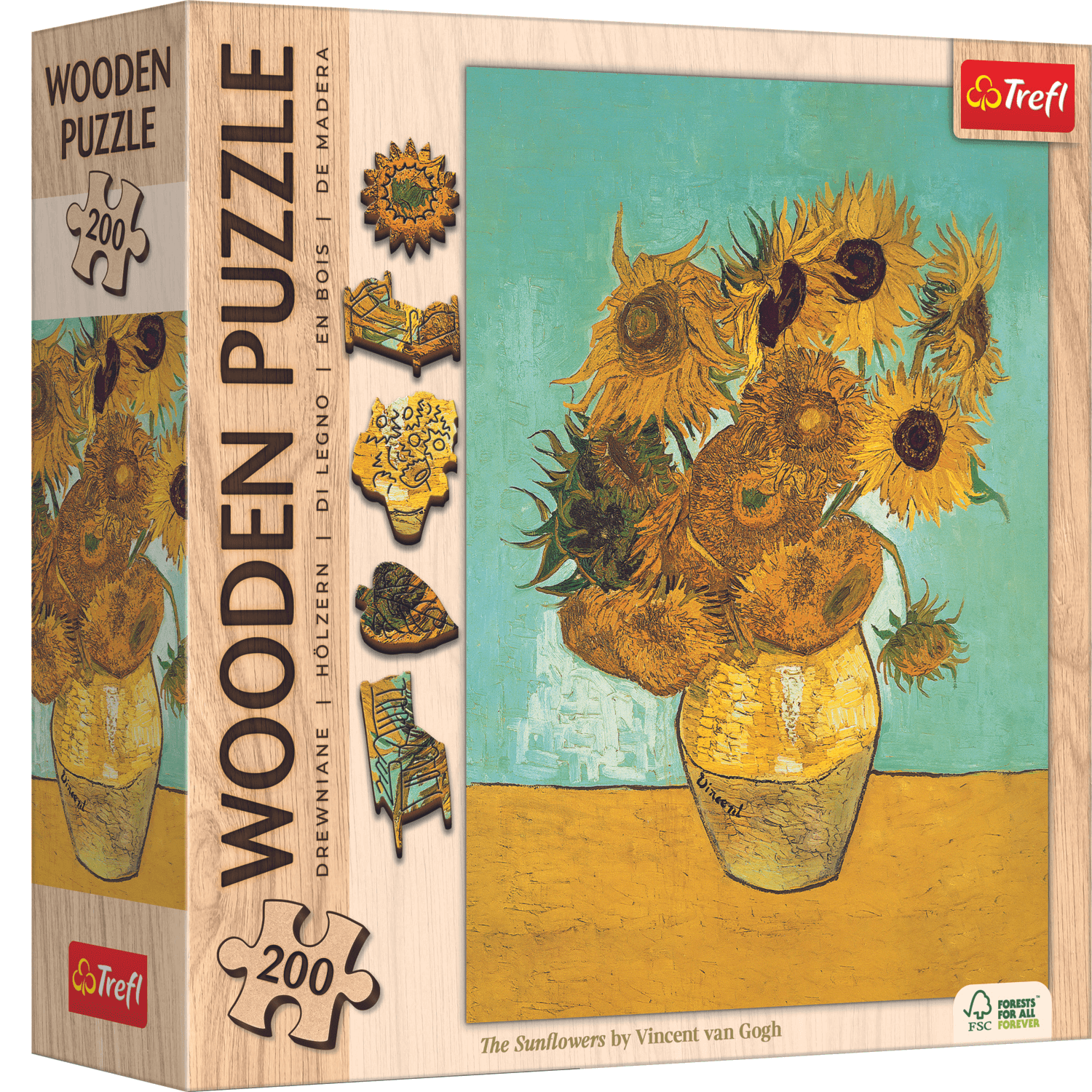 Sonnenblumen / Vincent van Gogh | Holz Puzzle 200-Holzpuzzle-TREFL--