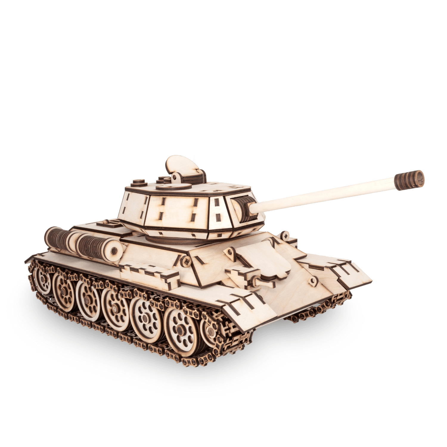 TANK T-34 | Tank-Mechanical Wooden Puzzle-Eco-Wood-Art--