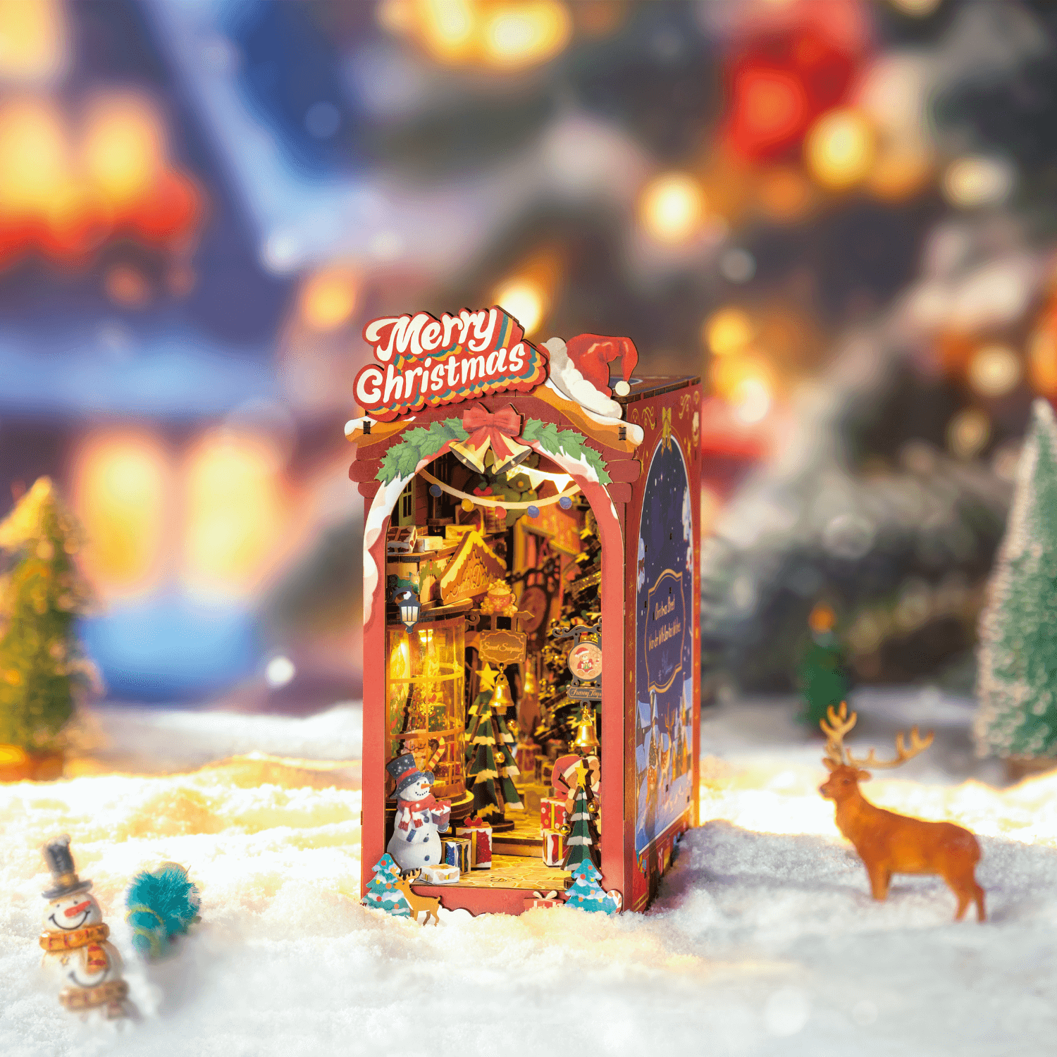 Christmas street backdrop 🎄 Diorama Robotime street backdrop | Book Nook