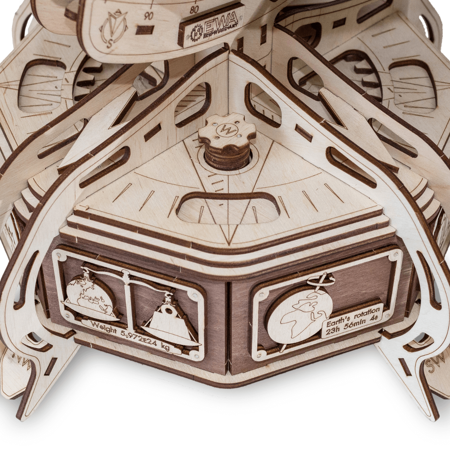 The Globe Mechanical Wooden Puzzle Eco-Wood-Art