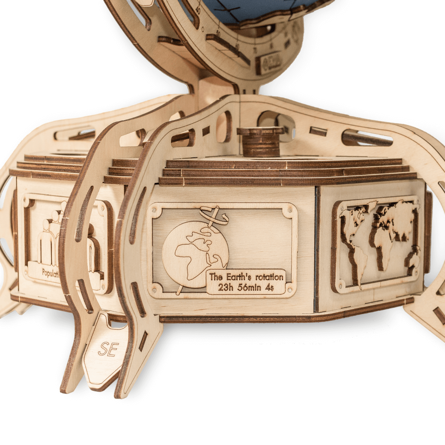 The Globe Mechanical Wooden Puzzle Eco-Wood-Art