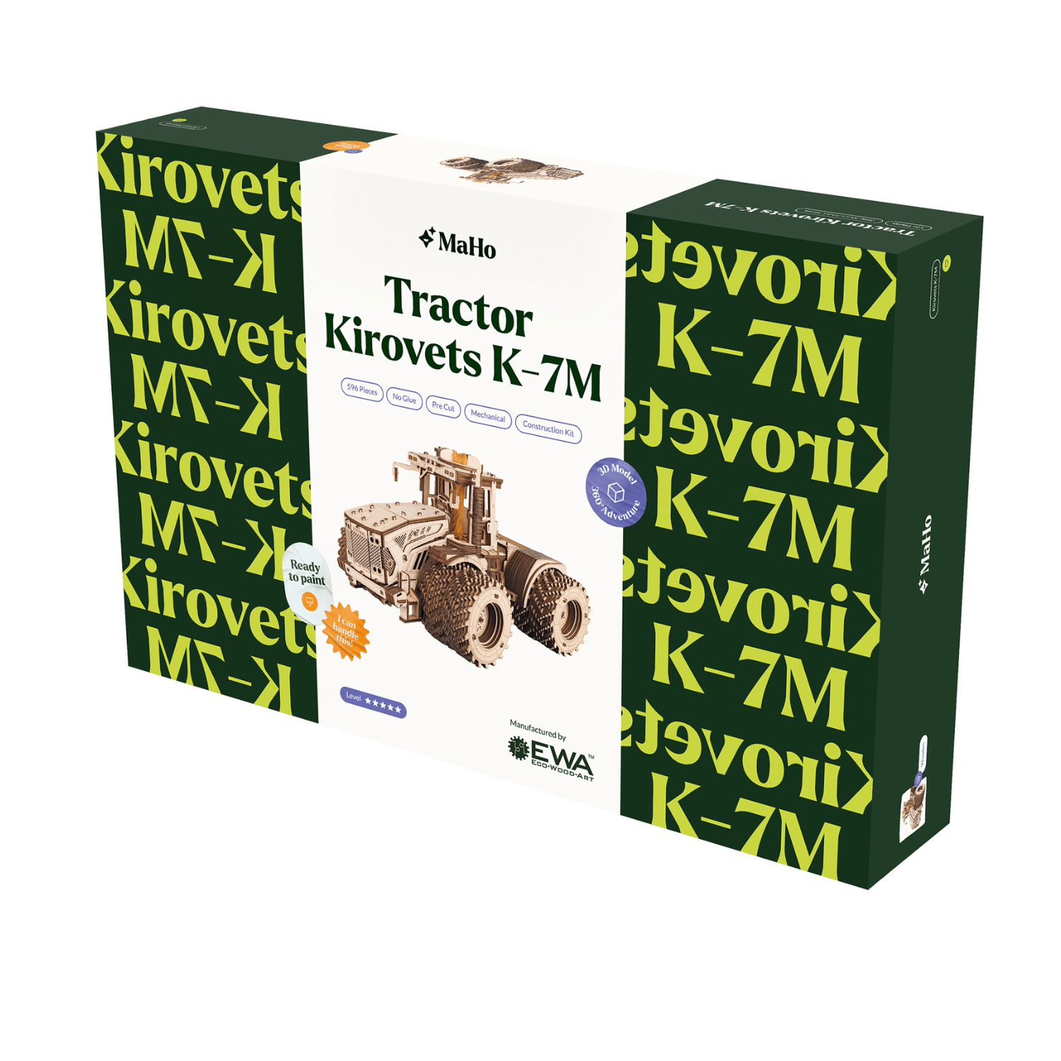 Tracteur en bois - Kit de construction pour les amateurs de technologie Puzzle mécanique en bois MagicHolz