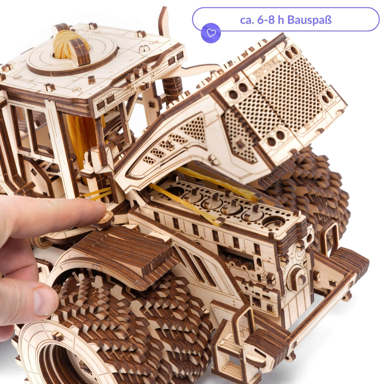 Wooden tractor - kit for technology enthusiasts MagicHolz mechanical wooden puzzle