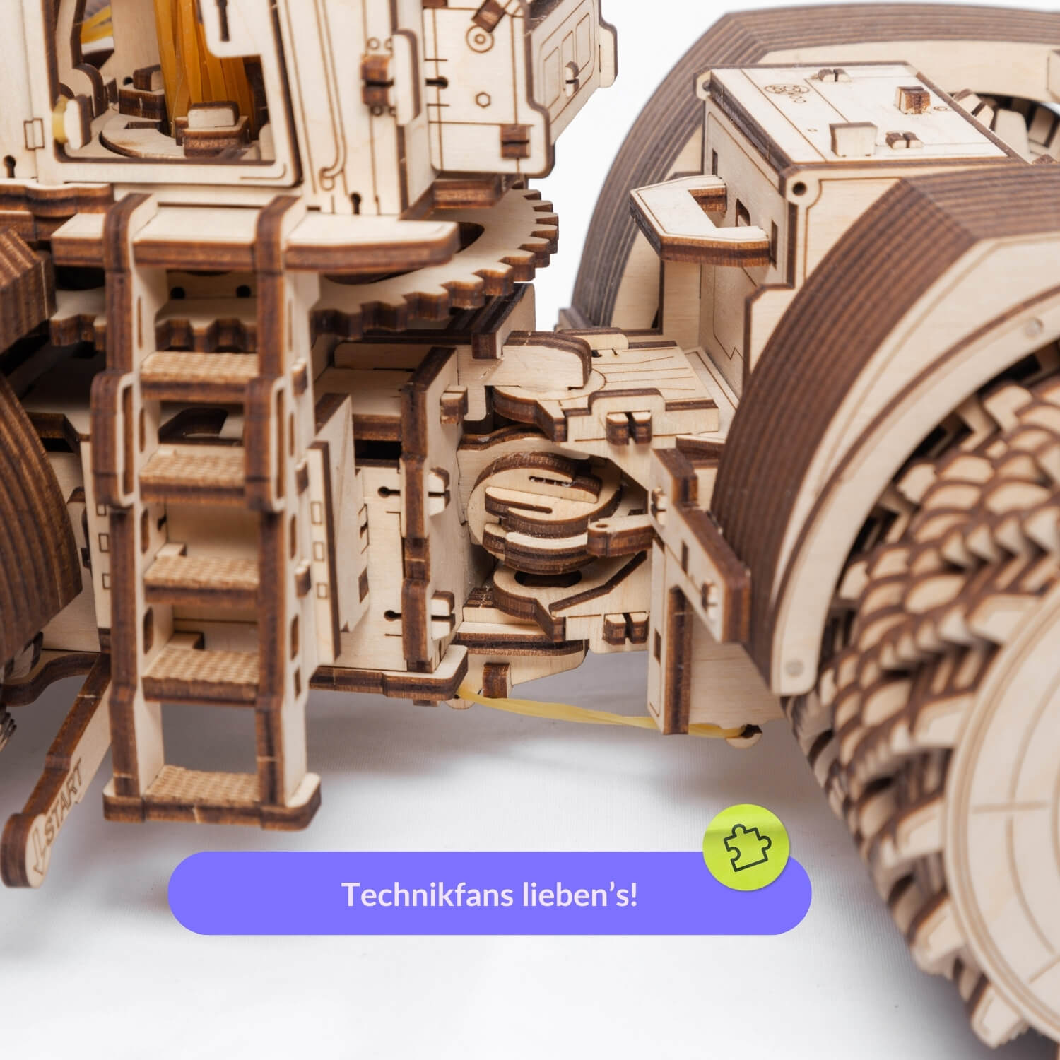 Wooden tractor - kit for technology enthusiasts MagicHolz mechanical wooden puzzle