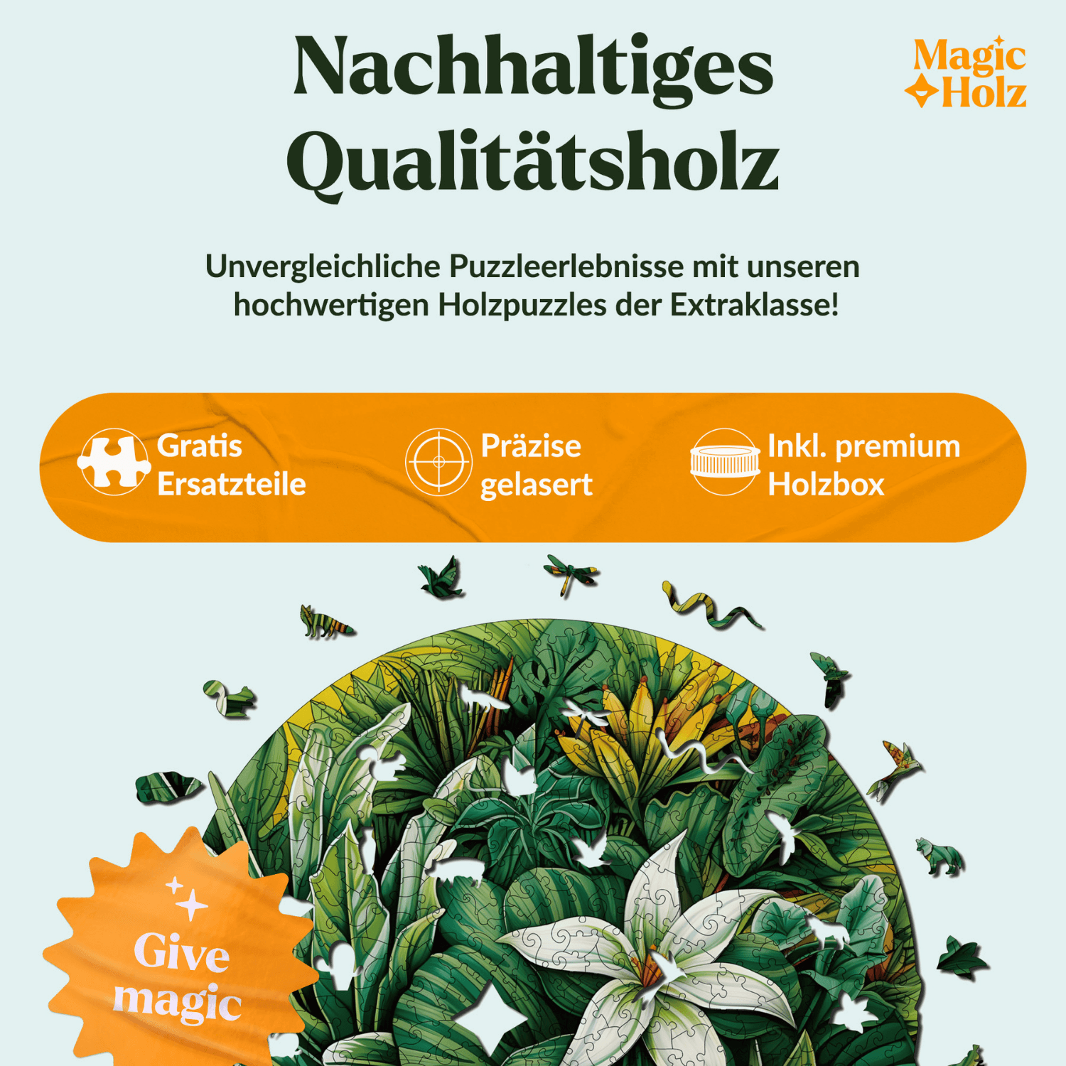 Oasis tropicale | Puzzle en bois Mandala MagicHolz