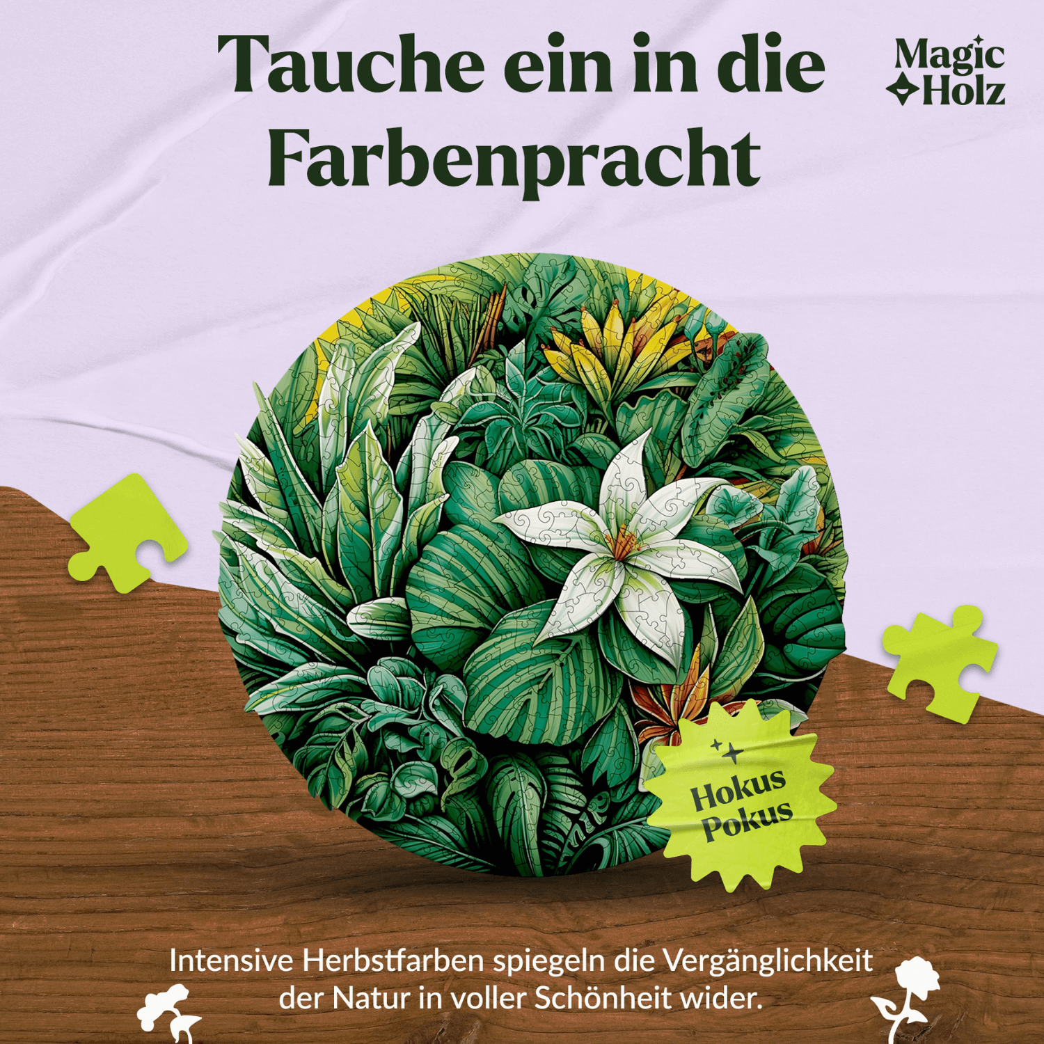 Oasis tropicale | Puzzle en bois Mandala MagicHolz