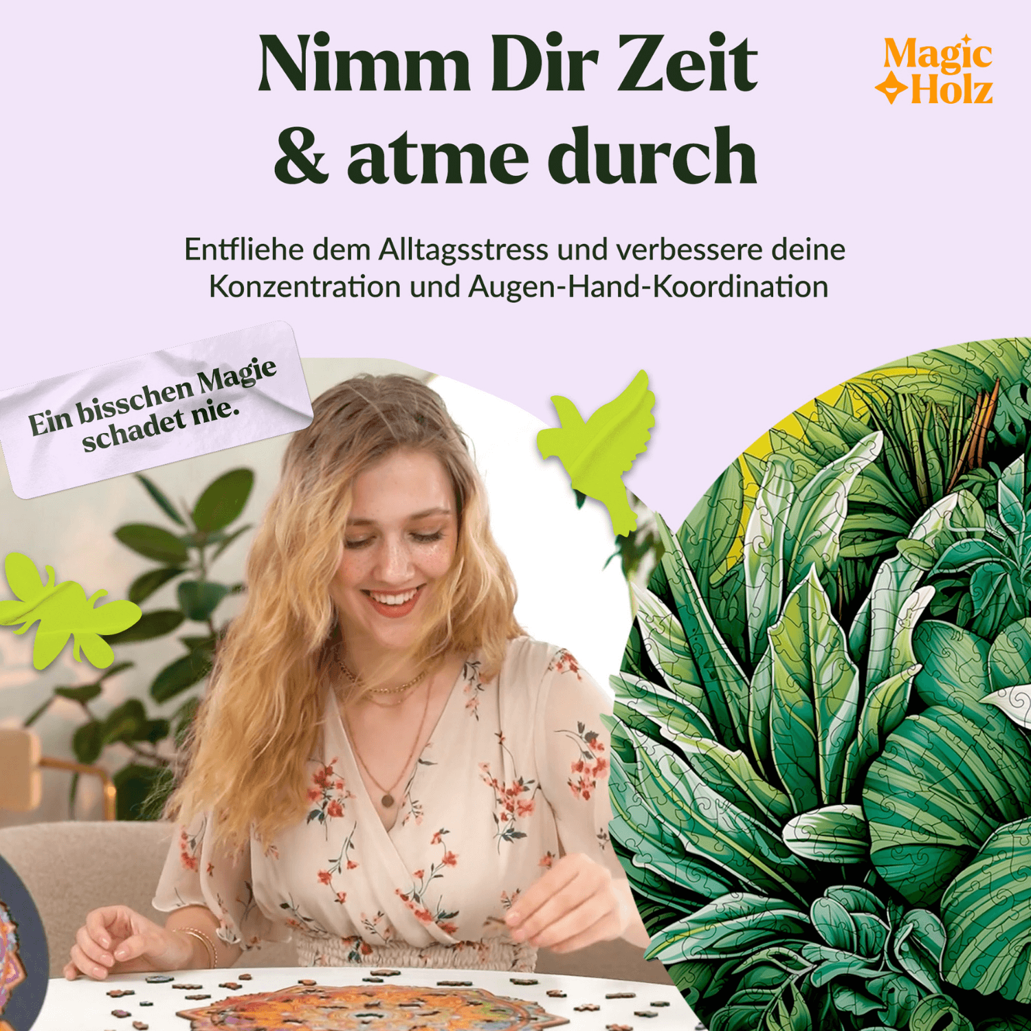 Oasis tropicale | Puzzle en bois Mandala MagicHolz