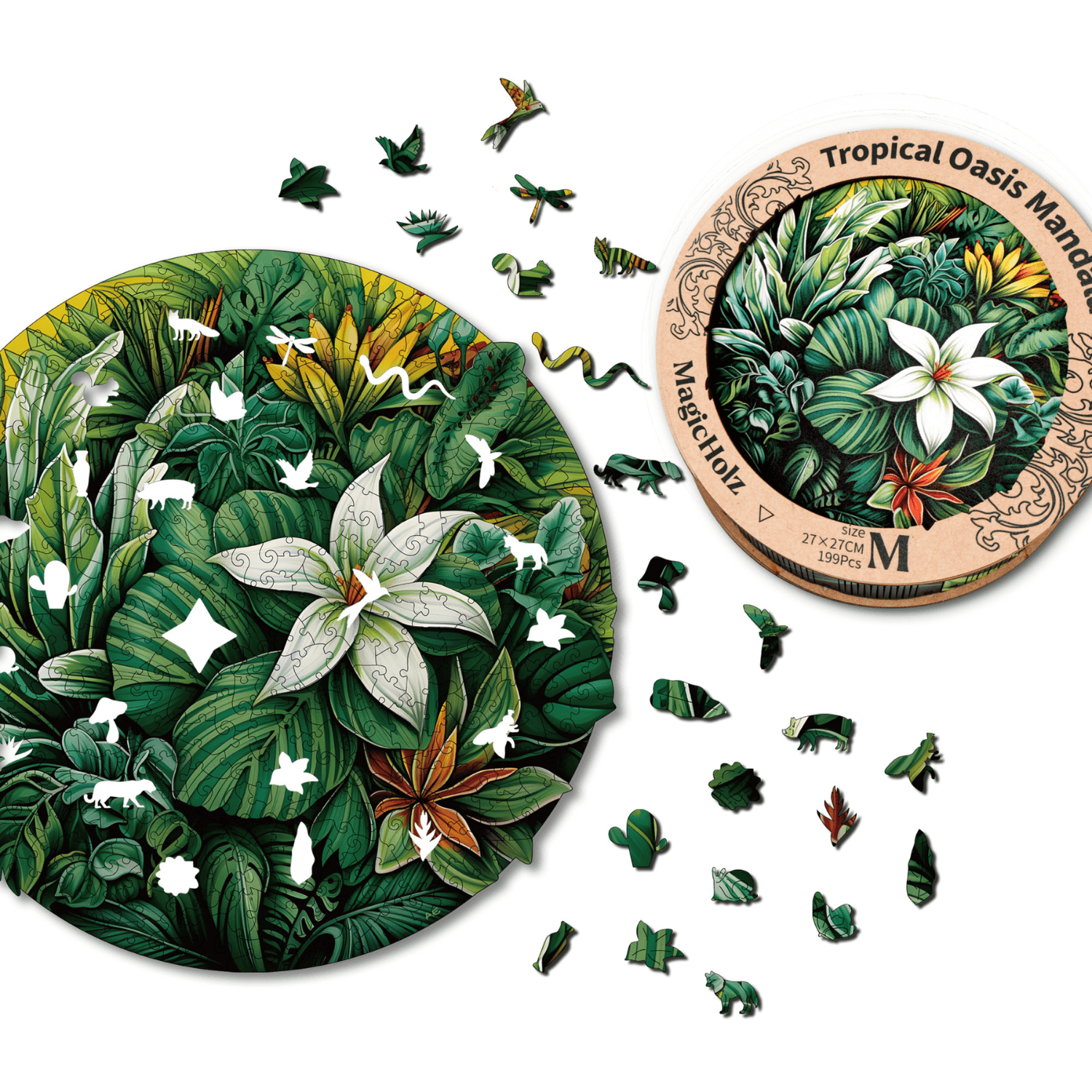 Oasis tropicale | Puzzle en bois Mandala MagicHolz