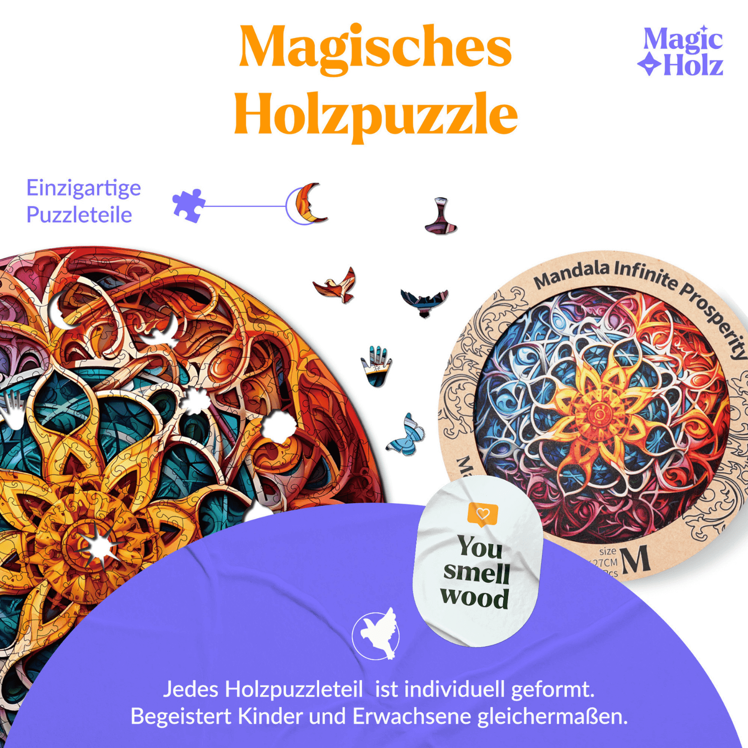 Richesse infinie | Puzzle en bois Mandala MagicHolz
