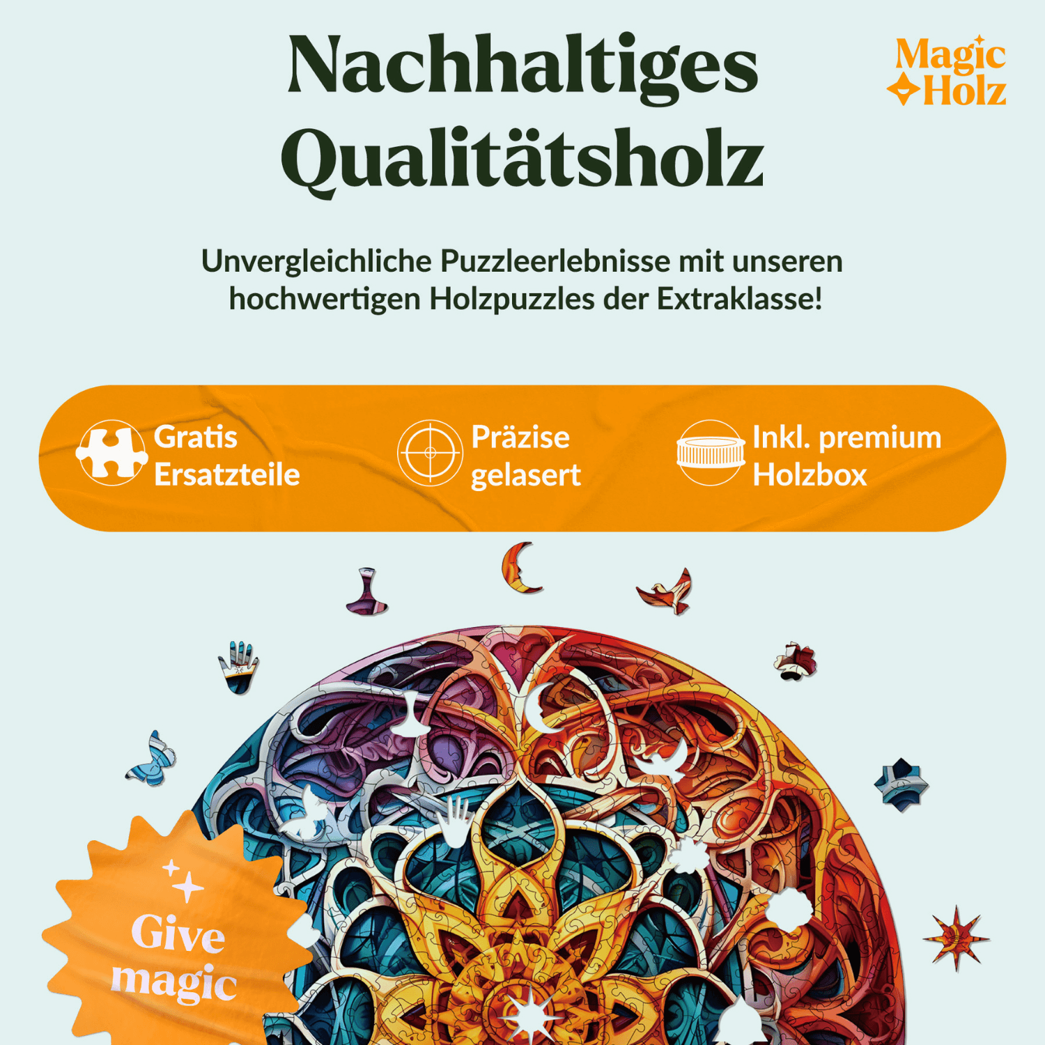 Richesse infinie | Puzzle en bois Mandala MagicHolz