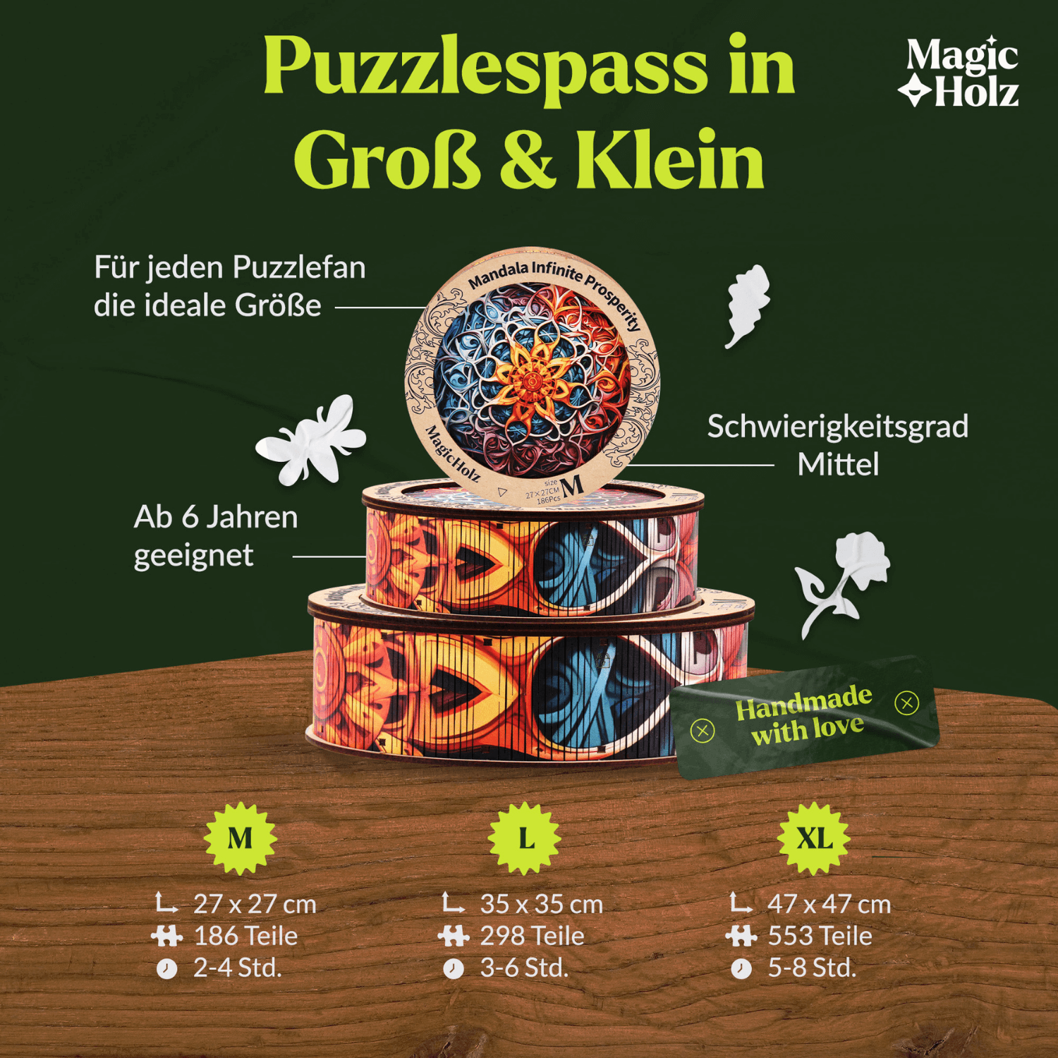 Richesse infinie | Puzzle en bois Mandala MagicHolz