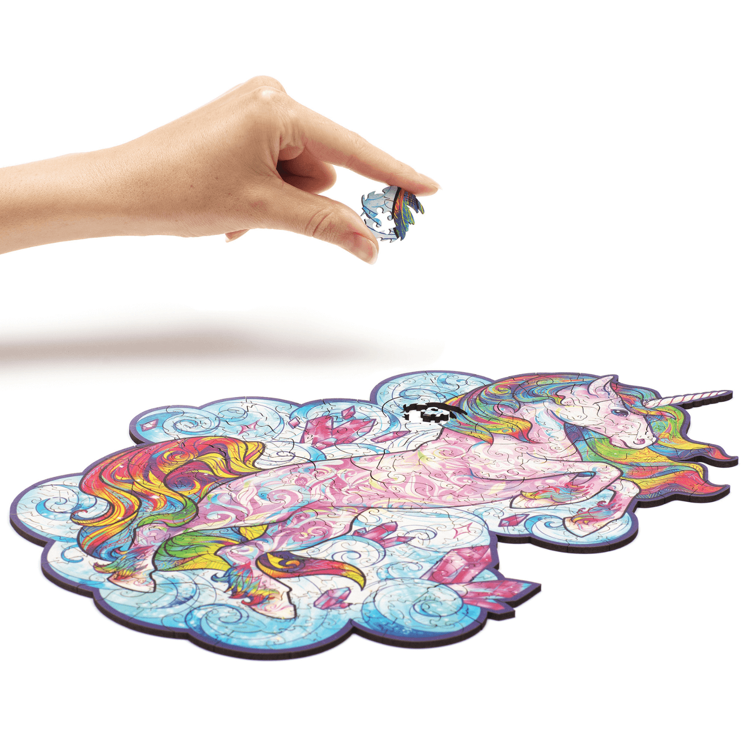 Inspirierendes Einhorn Holzpuzzle Unidragon
