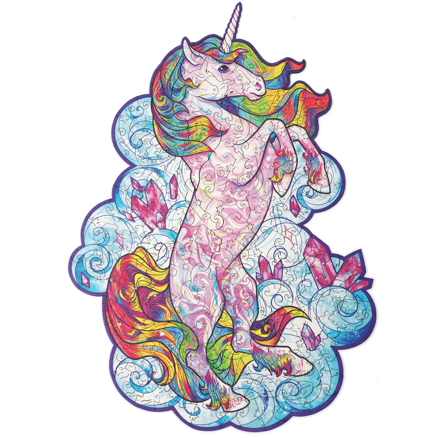 Inspirierendes Einhorn Holzpuzzle Unidragon