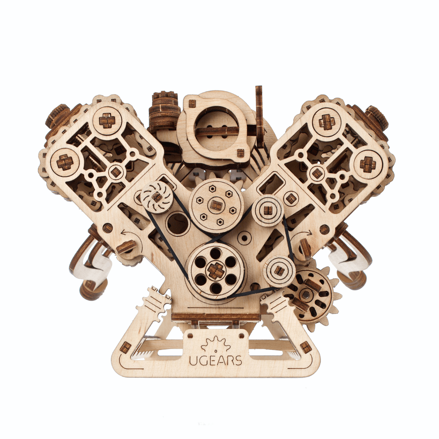 V8-Motor | Maßstab 1:6 Mechanisches Holzpuzzle Ugears