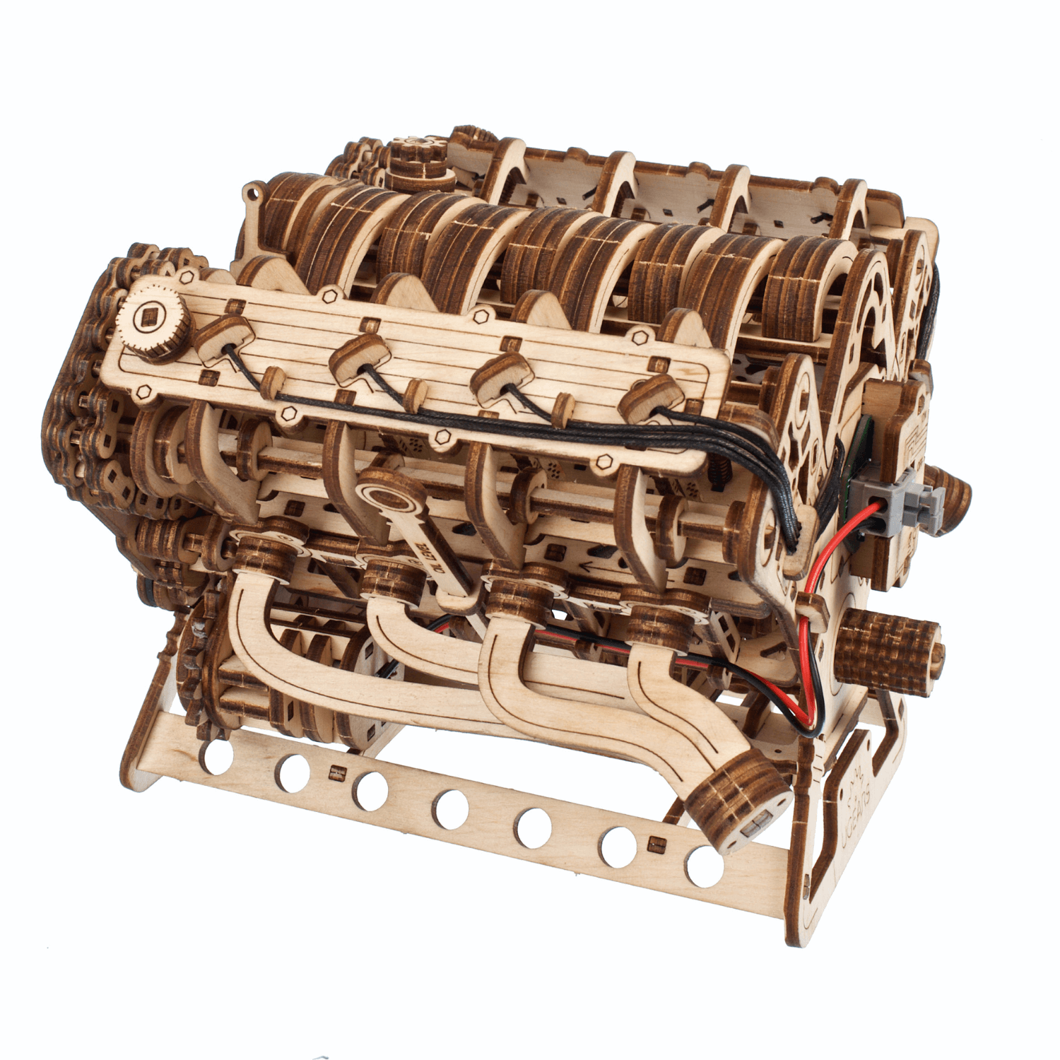 V8-Motor | Maßstab 1:6 Mechanisches Holzpuzzle Ugears