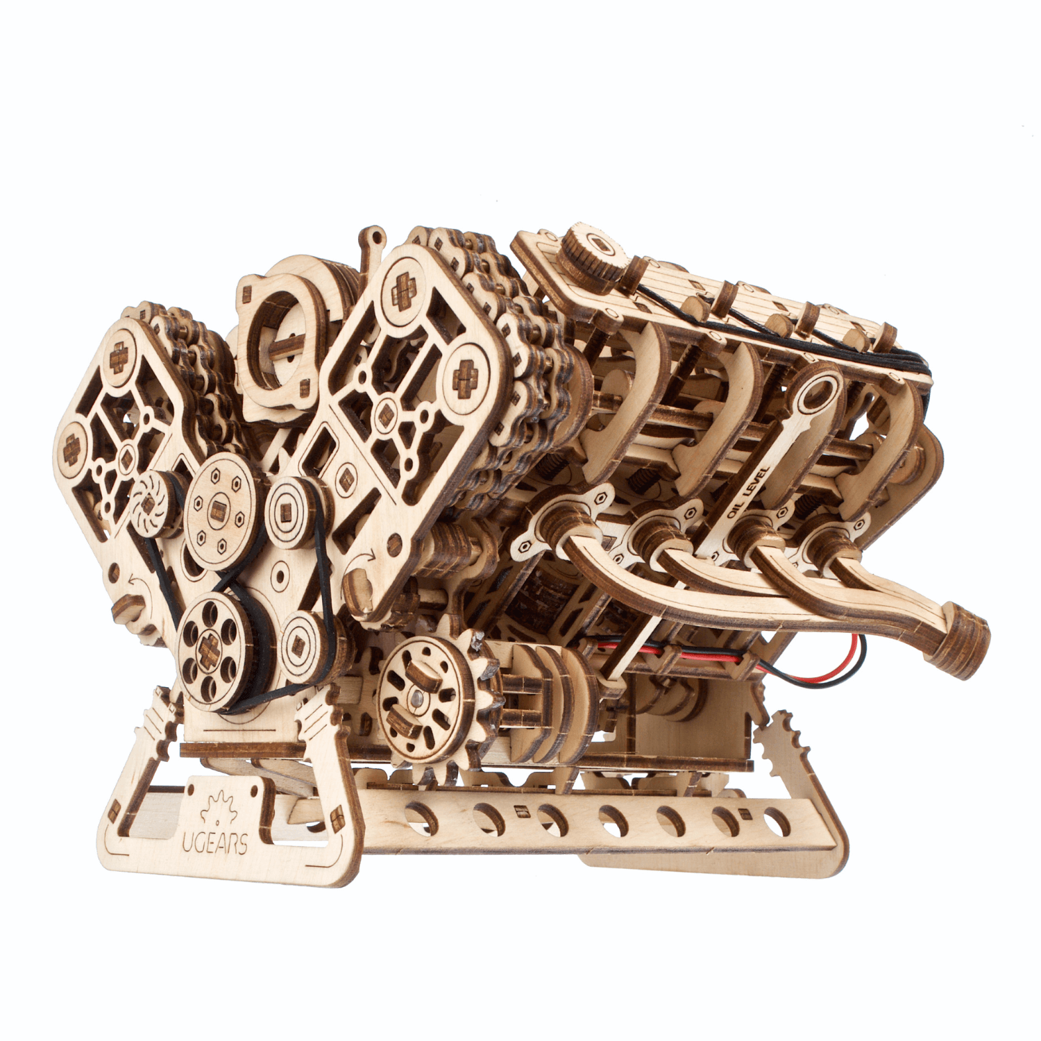 V8-Motor | Maßstab 1:6 Mechanisches Holzpuzzle Ugears