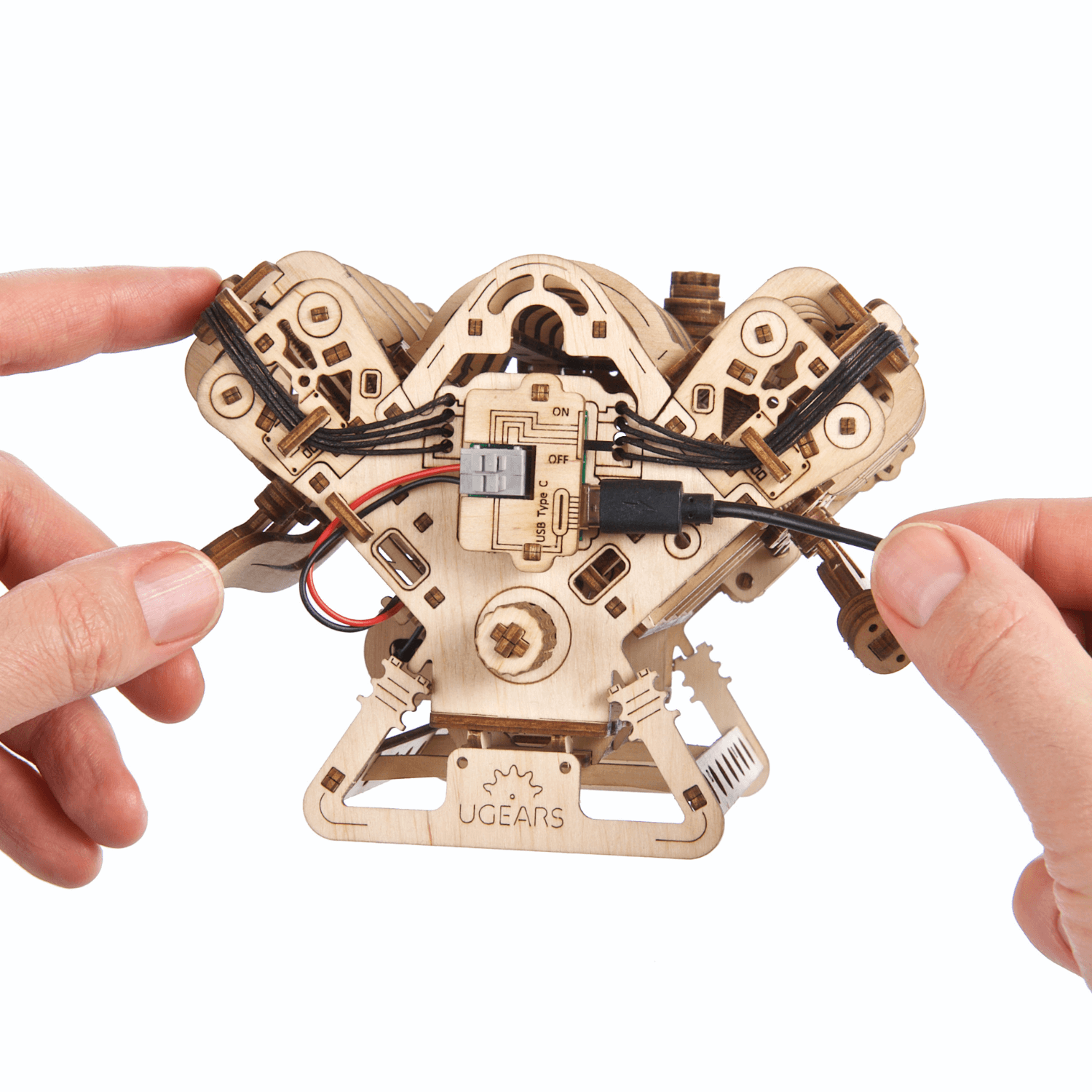V8-Motor | Maßstab 1:6 Mechanisches Holzpuzzle Ugears