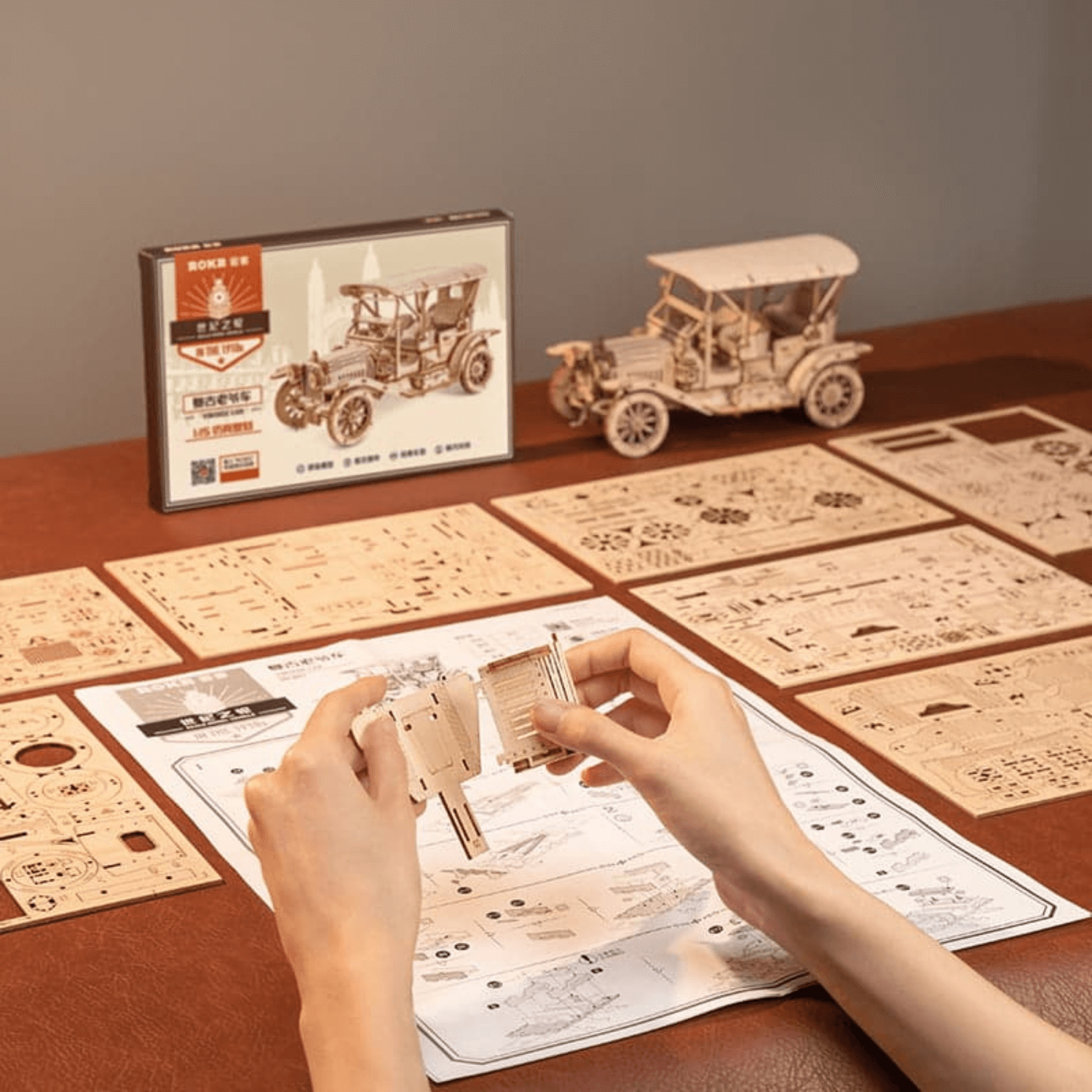 Vintage Auto l ROKR-3D Puzzle-Robotime--