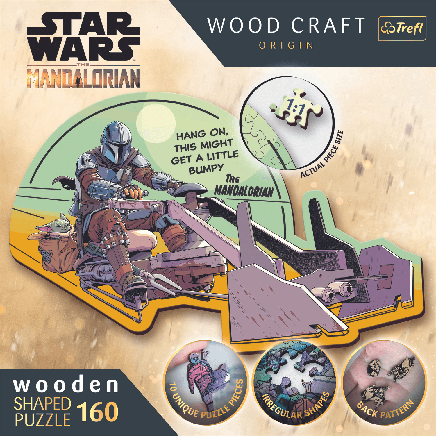 Star Wars | Der Mandalorianer - Wiedervereinigung | Holz Puzzle 160 Holzpuzzle TREFL