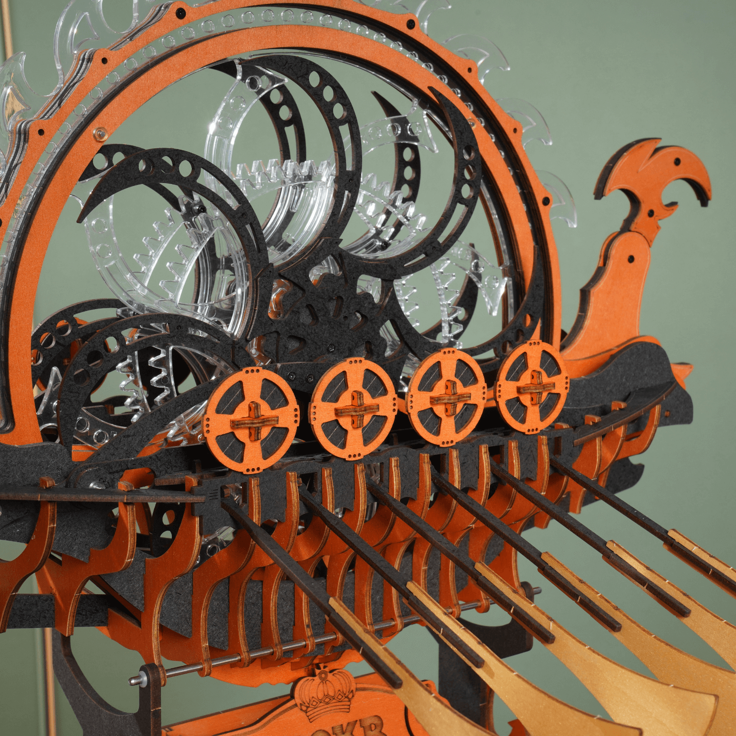 Mechanical Viking dragon ship Mechanical wooden puzzle Robotime