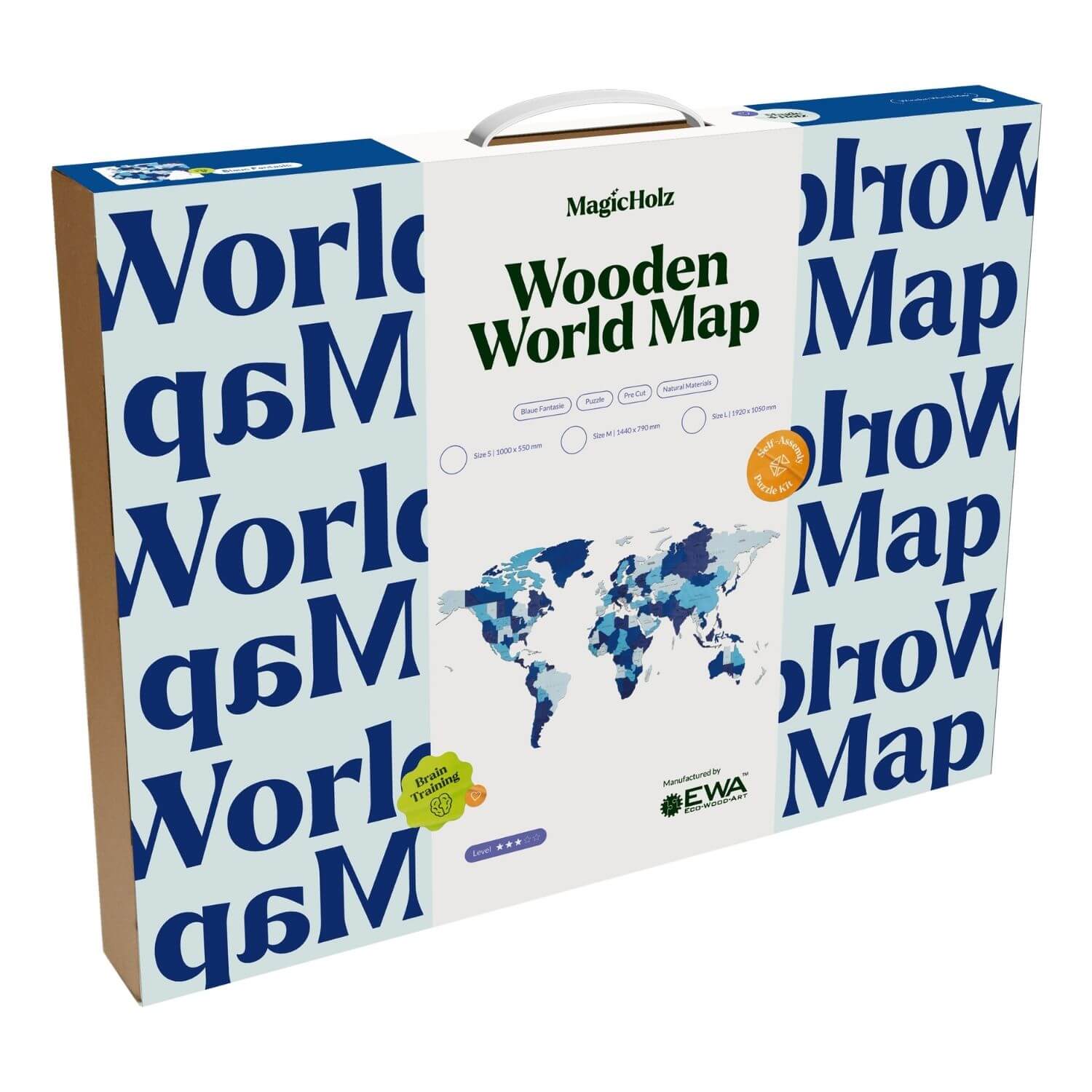 Mehrfarbige Holz Weltkarten | Wandpuzzle Wandpuzzle Eco-Wood-Art