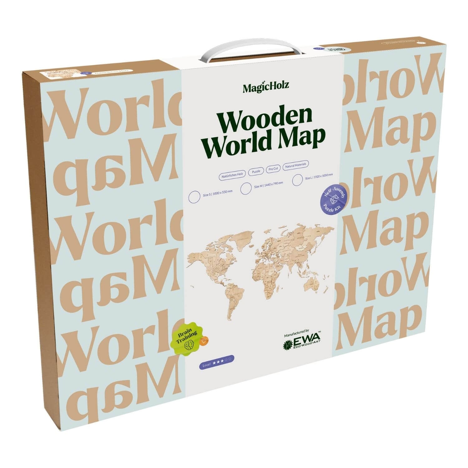 Mehrfarbige Holz Weltkarten | Wandpuzzle-Wandpuzzle-Eco-Wood-Art--