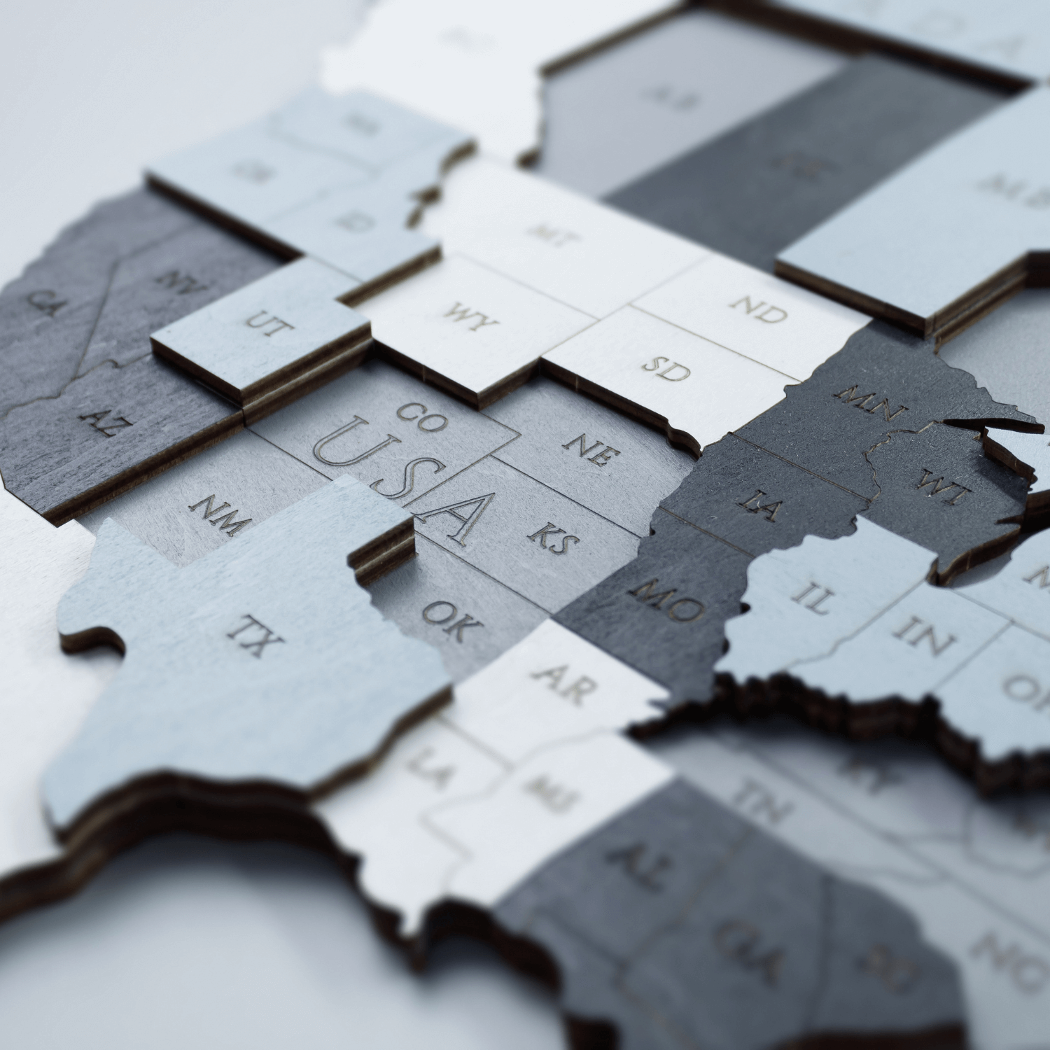 Mehrfarbige Holz Weltkarten Wandpuzzle Eco-Wood-Art