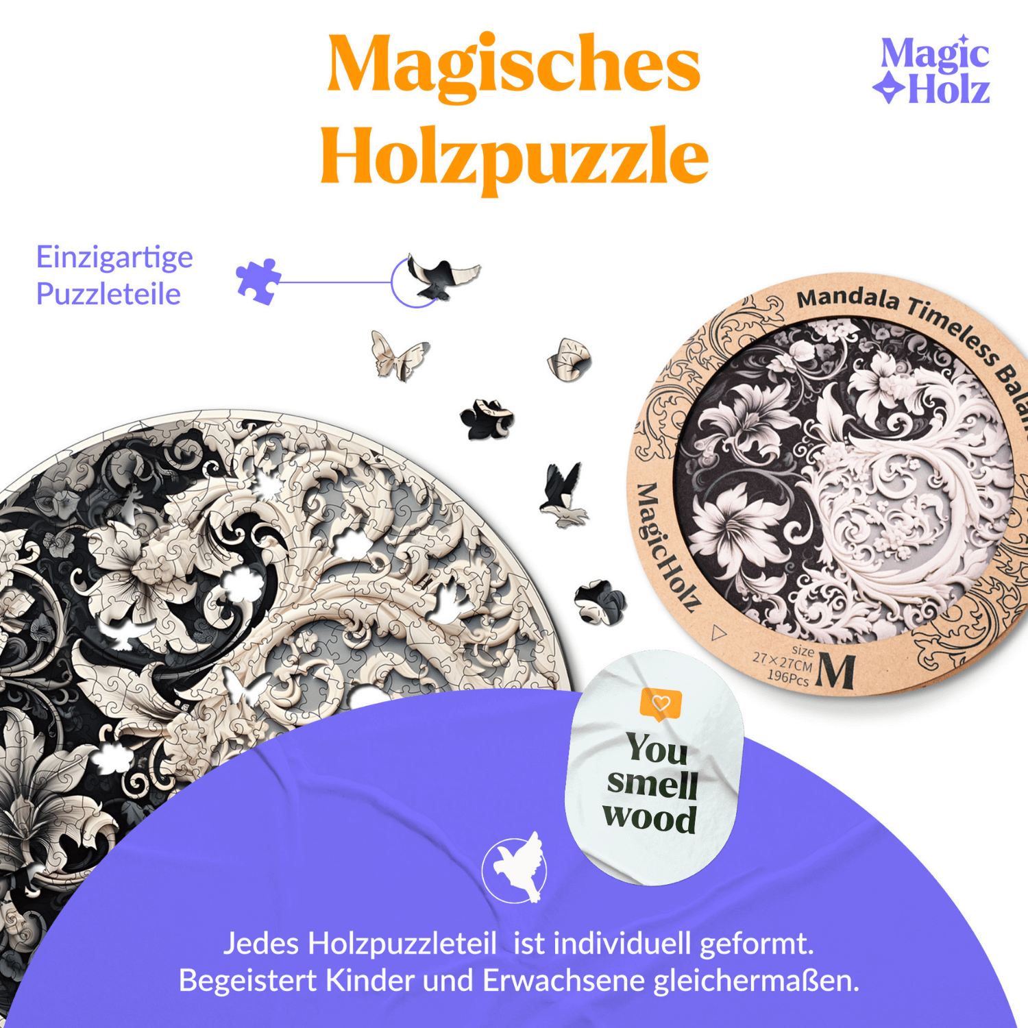 Zeitlose Ausgewogenheit | Mandala Holzpuzzle MagicHolz