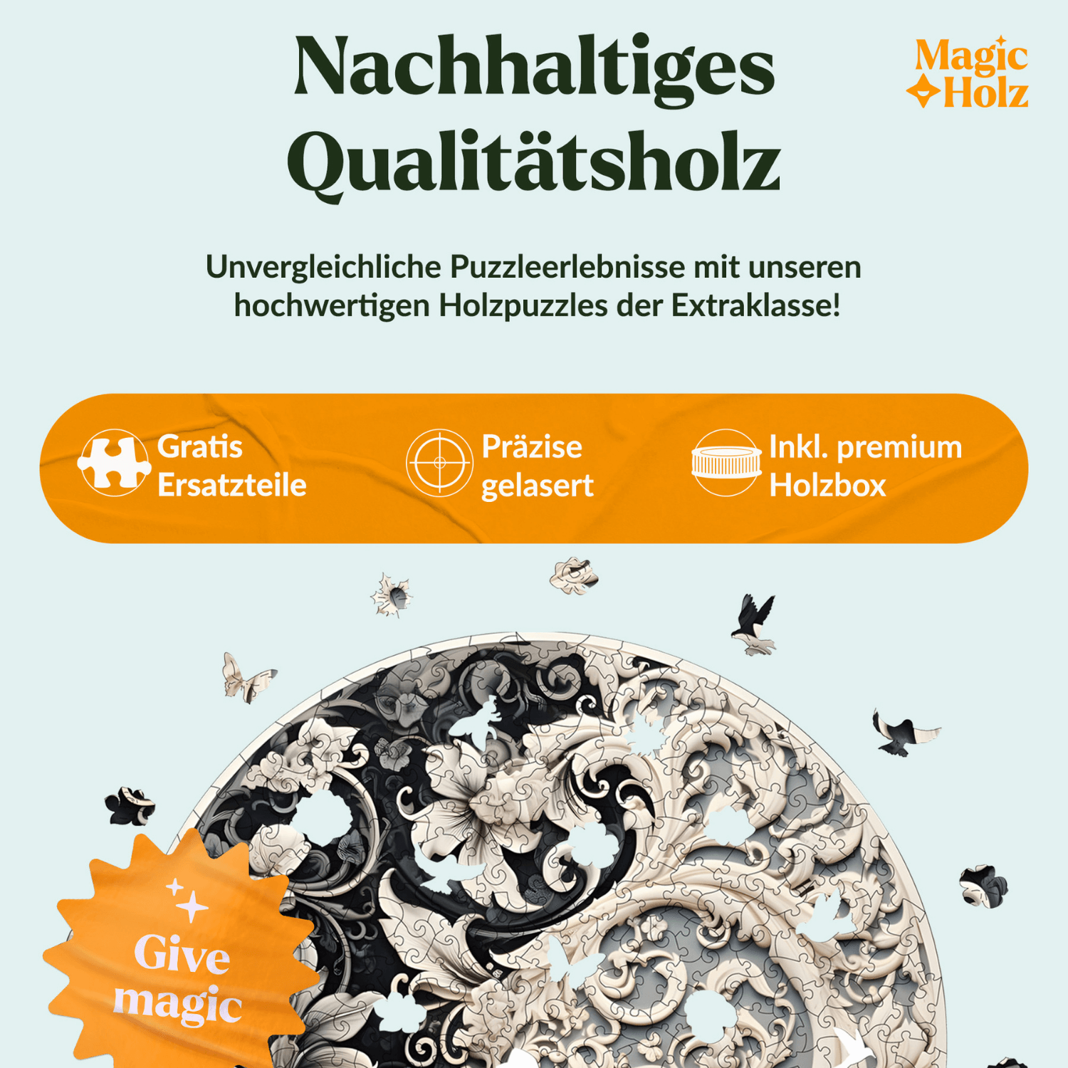 Zeitlose Ausgewogenheit | Mandala Holzpuzzle MagicHolz