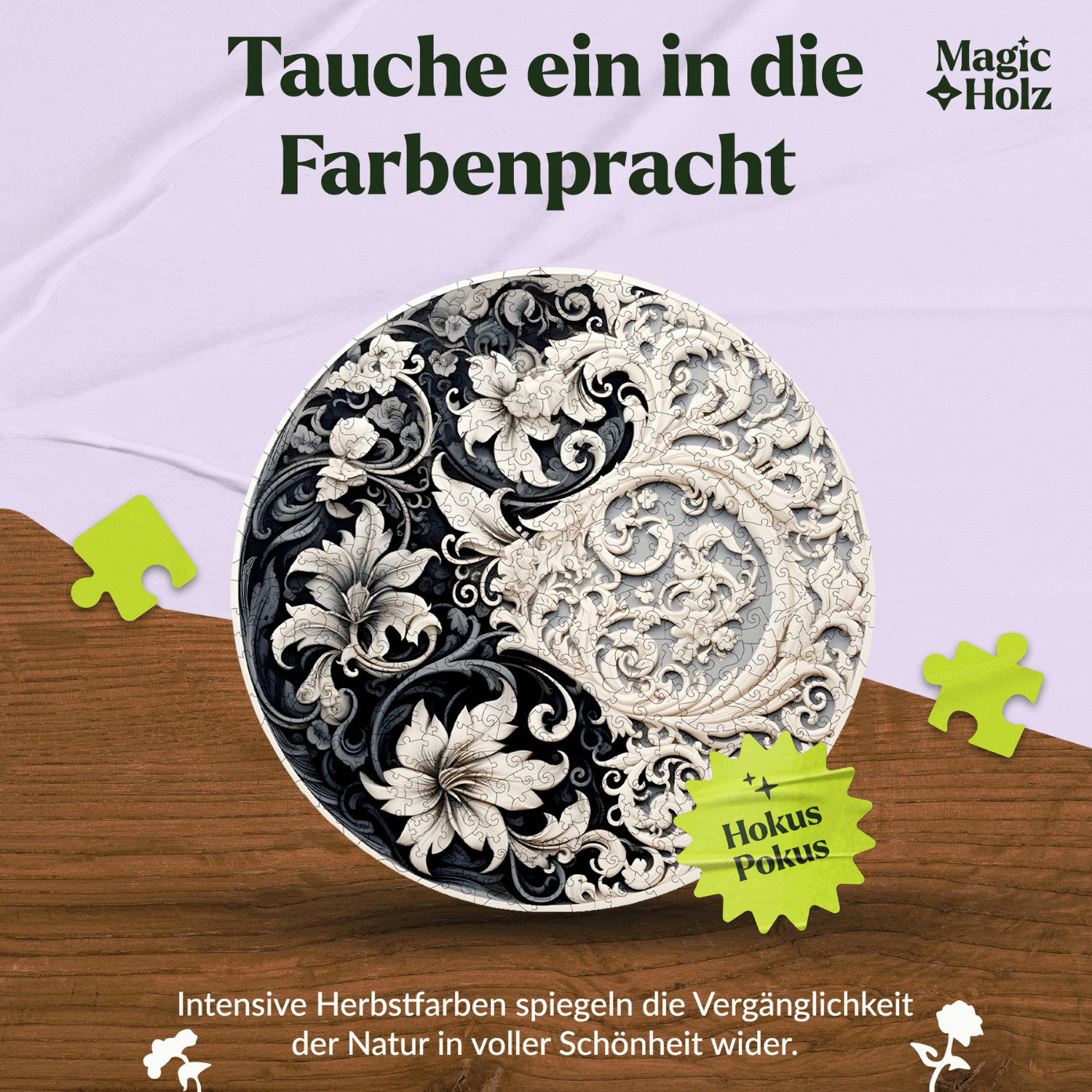 Zeitlose Ausgewogenheit | Mandala Holzpuzzle MagicHolz