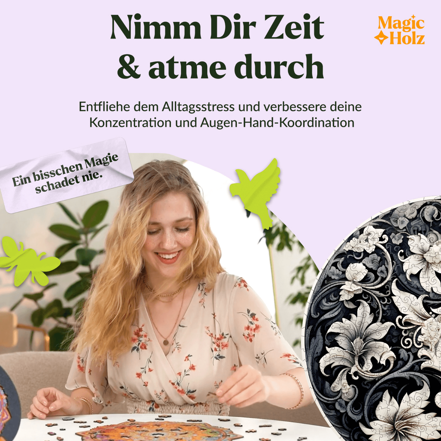 Zeitlose Ausgewogenheit | Mandala Holzpuzzle MagicHolz