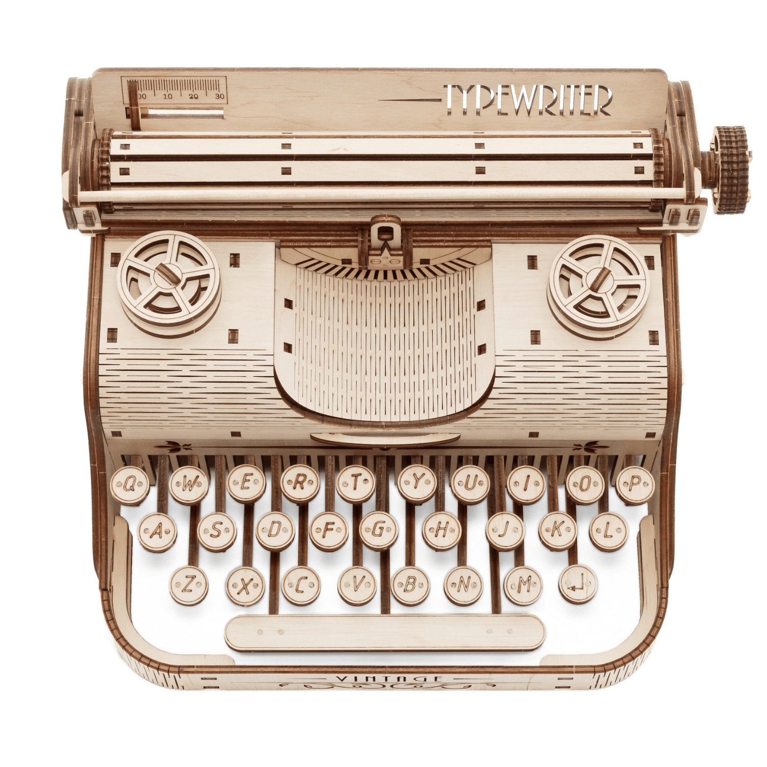 Typewriter Mechanical wooden puzzle Eco-Wood-Art