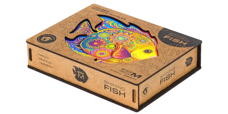 Leuchtender Fisch-Holzpuzzle-Unidragon--