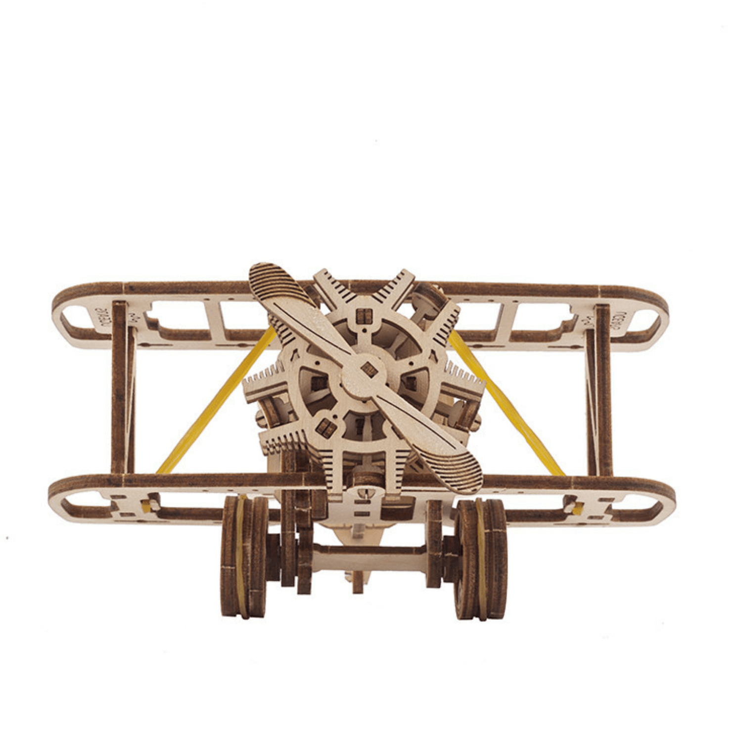 Mini biplan puzzle mécanique en bois Ugears