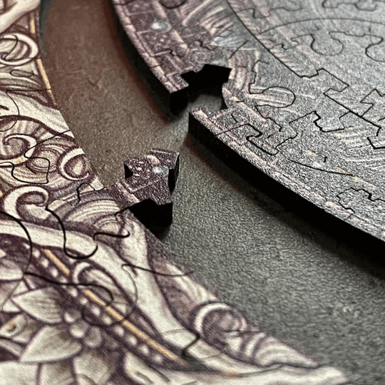 Mandala Übergreifende Gegensätze Holzpuzzle Unidragon