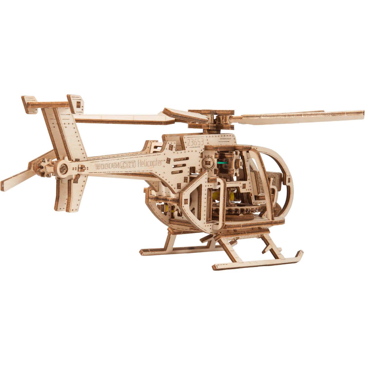 Hélicoptère Puzzle mécanique en bois WoodenCity